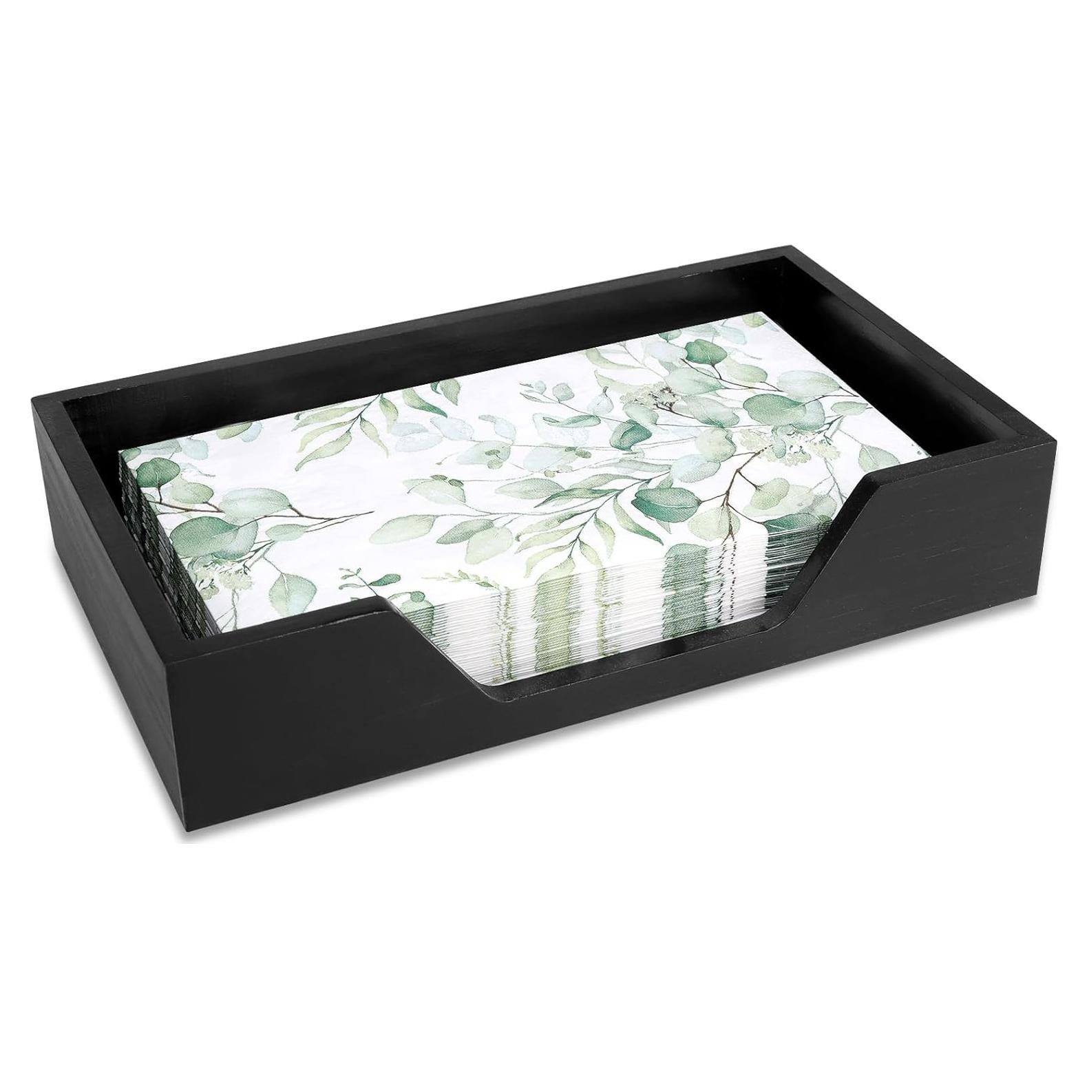 Soporte de Servilletas de Madera Gtencemen Negro 24.1x14x5.1cm