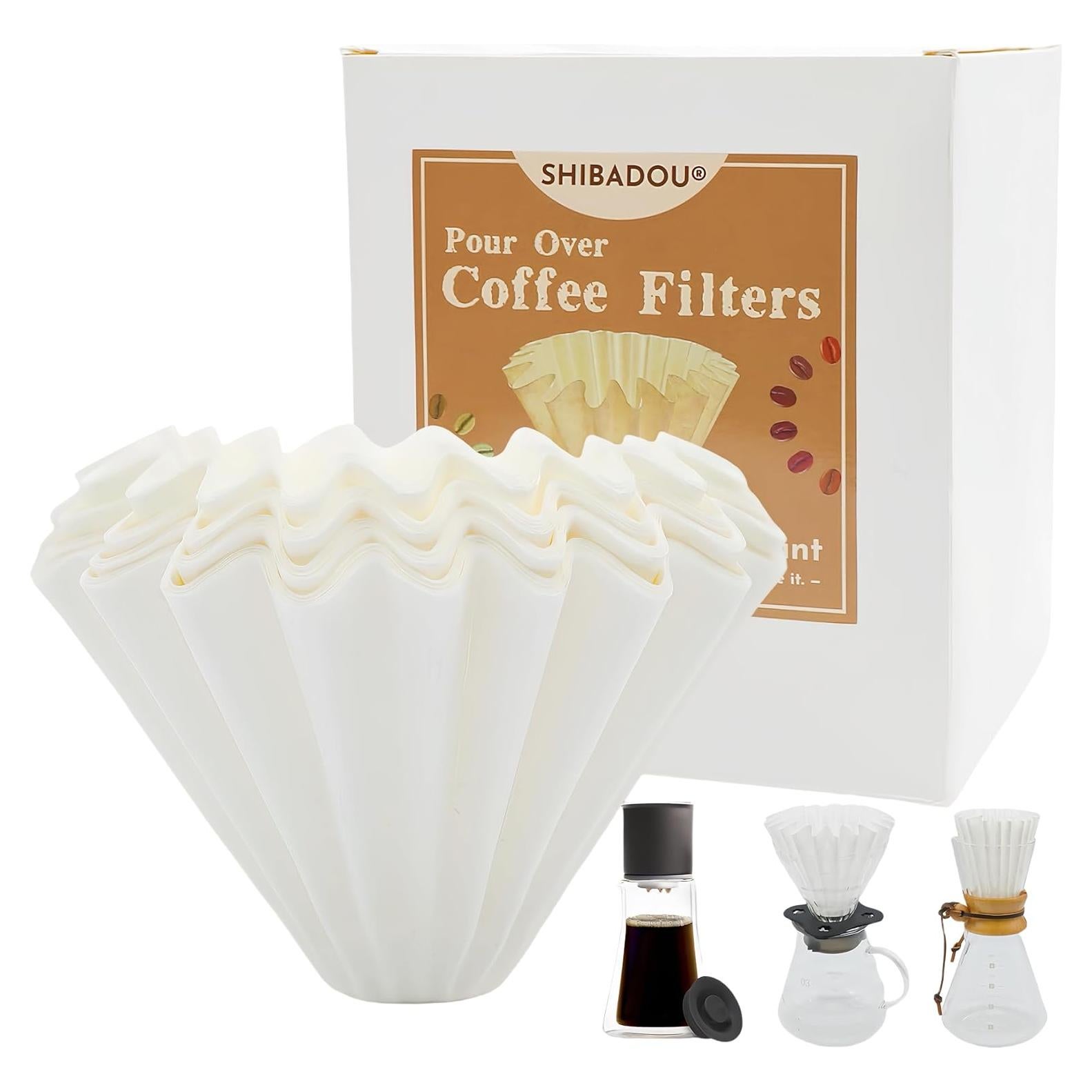 Filtros de Papel para Café de Goteo SHIBADOU 100 Unidades