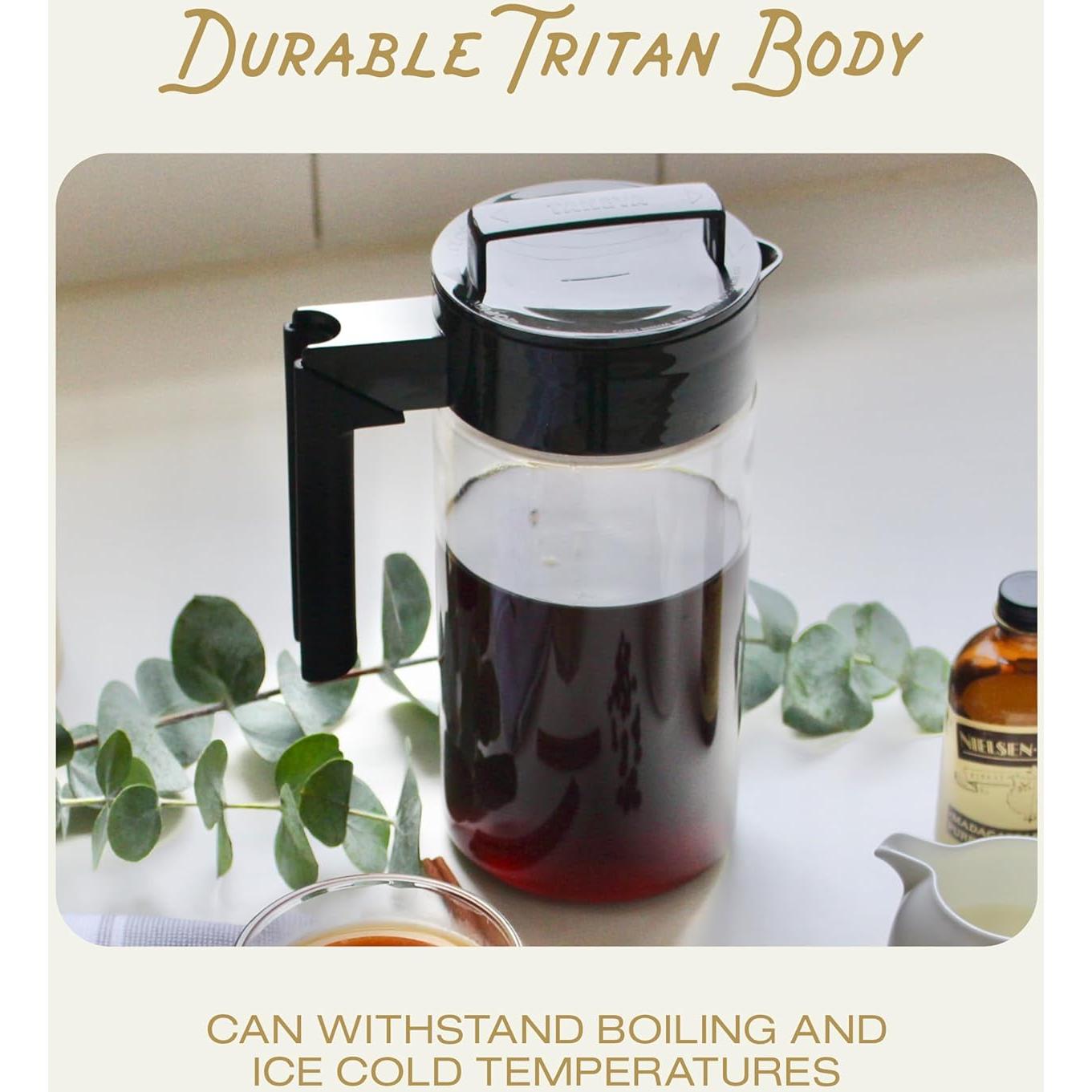 Cafetera de Frío Takeya 1 Cuartillo Negra - Tritan Libre de BPA