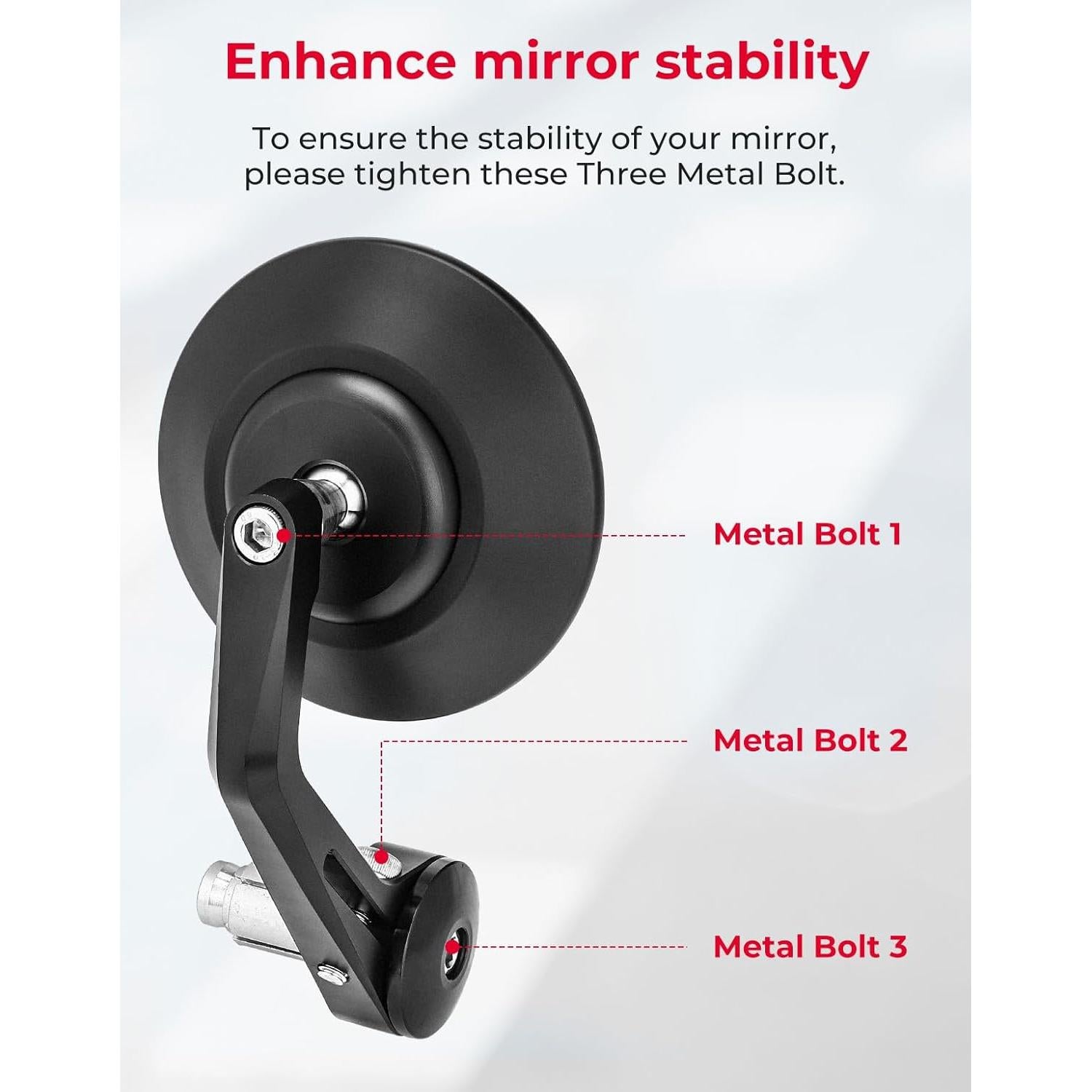 Espejos de Manillar KEMIMOTO 8,89 cm Antideslumbrante Universal