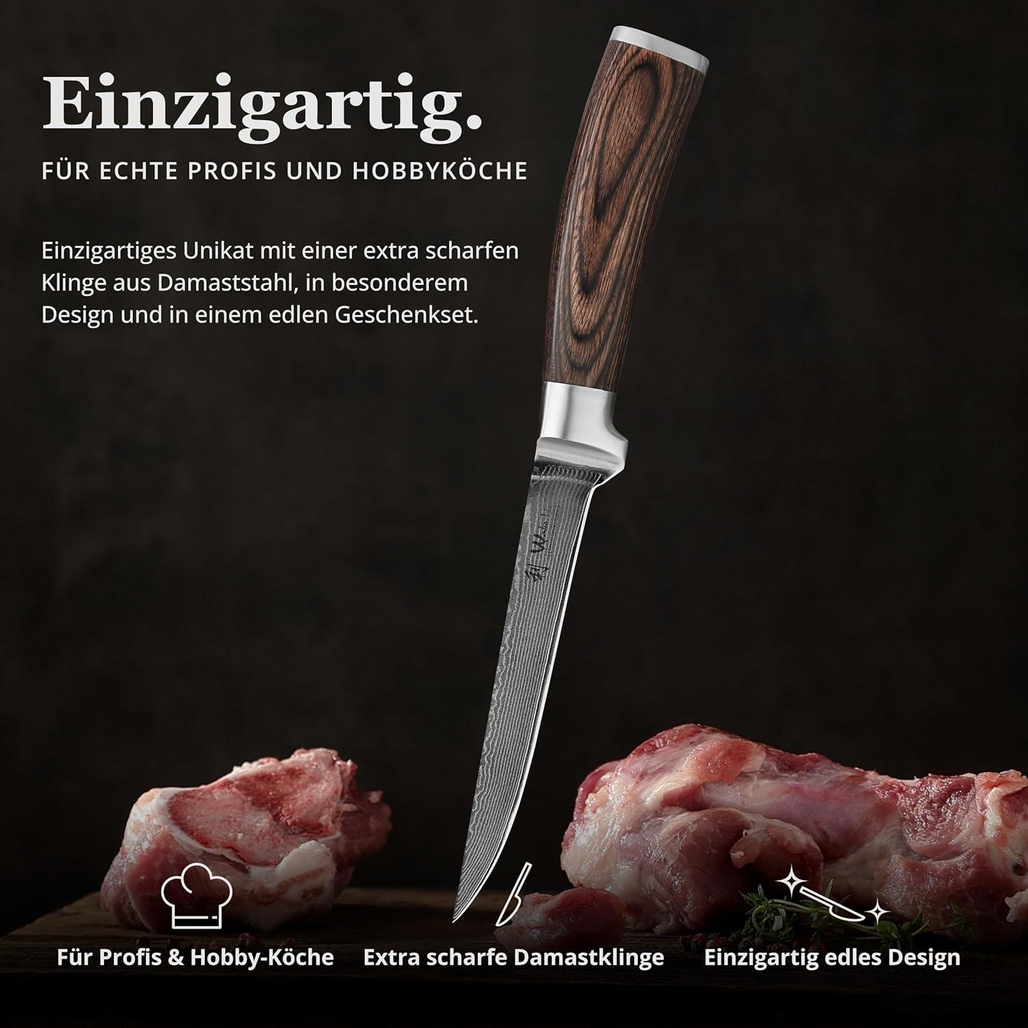 Cuchillo de Deshuesar Damasco Wakoli EDIB 14.6 cm Premium