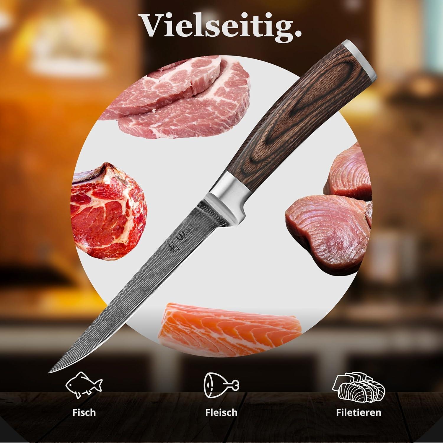 Cuchillo de Deshuesar Damasco Wakoli EDIB 14.6 cm Premium