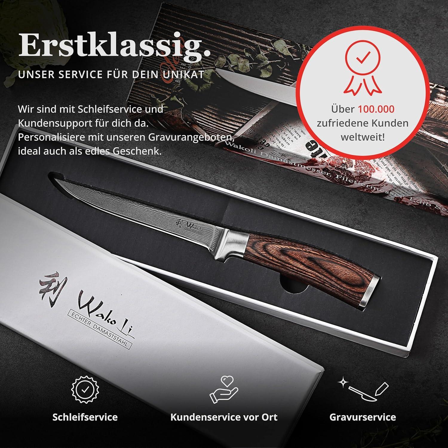 Cuchillo de Deshuesar Damasco Wakoli EDIB 14.6 cm Premium