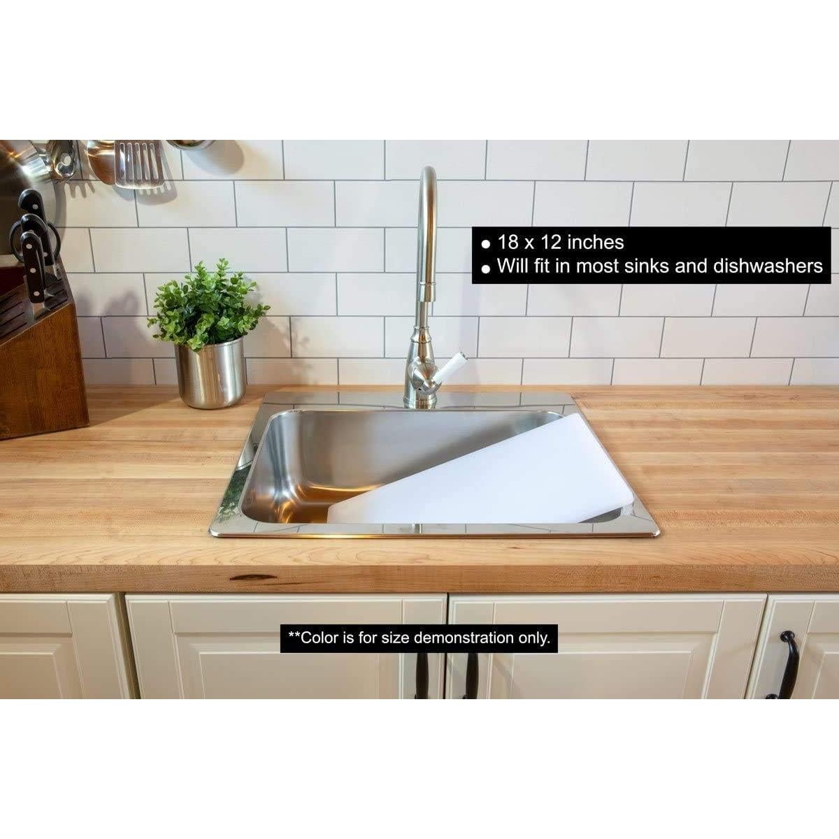 Tabla de Cortar Grande Thirteen Chefs 45.72x30.48cm Negra Gruesa