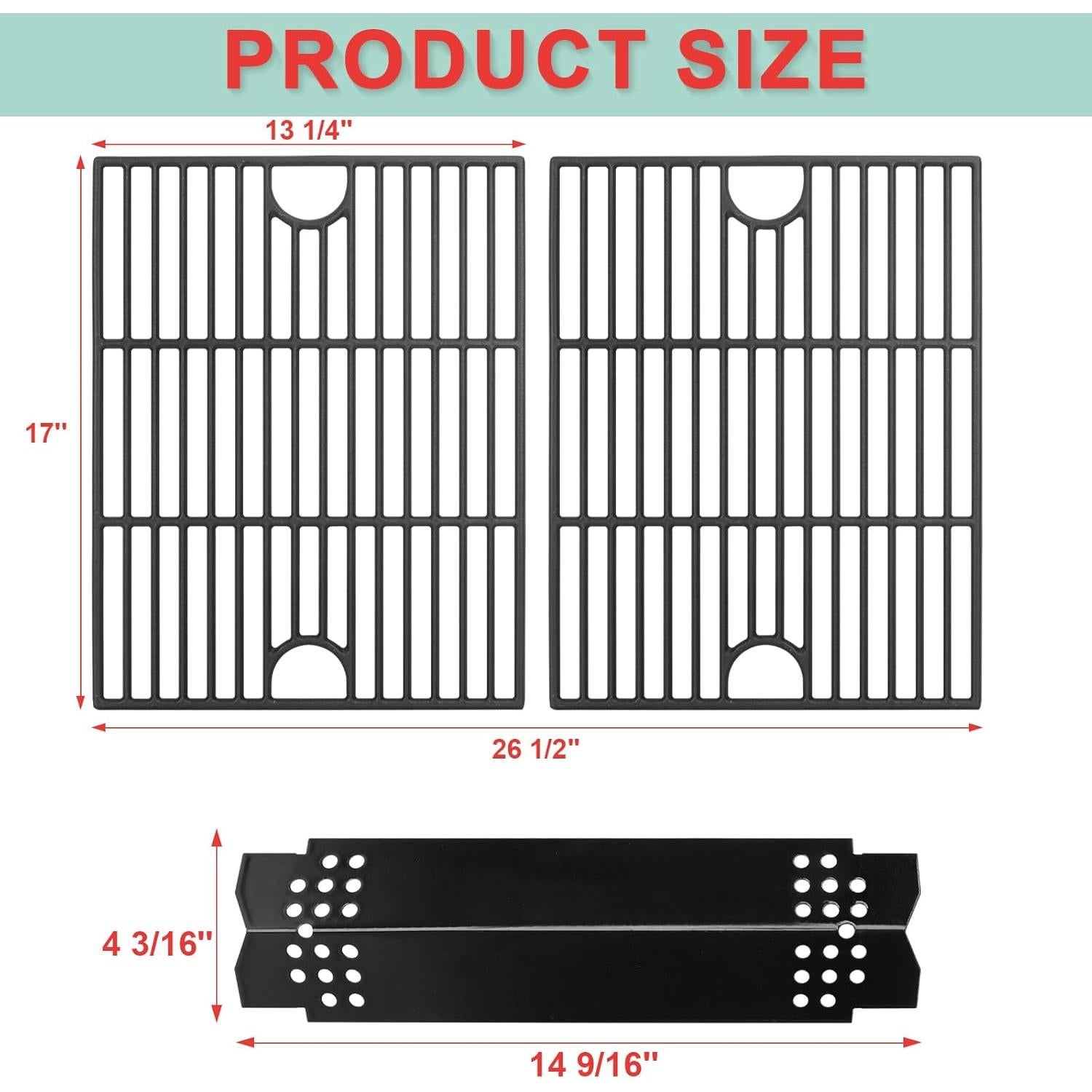 Placa de Calor y Parrilla Hierro Fundido Nexgrill 4/5 Quemador