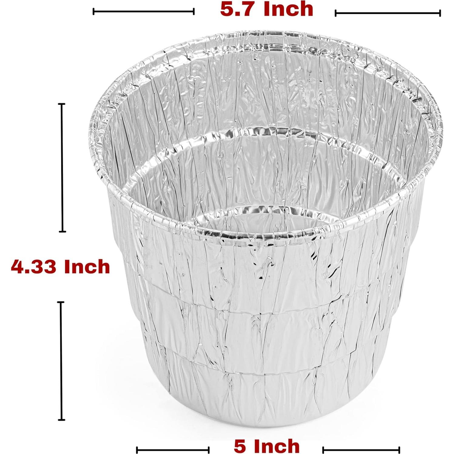 Forros de Cubo de Grasa TYH Supplies Paquete de 5 - Aluminio Desechable