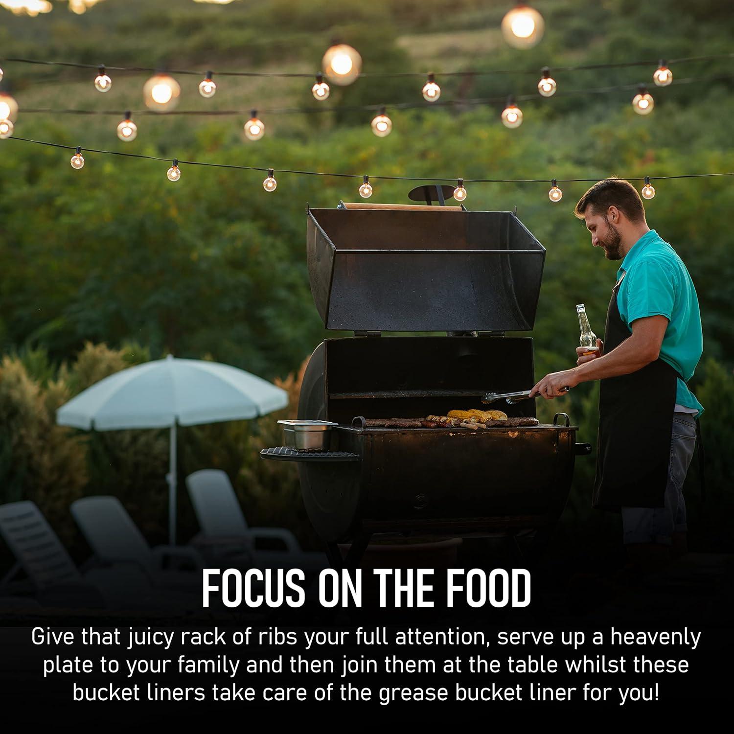 Forros de Cubo de Grasa TYH Supplies Paquete de 5 - Aluminio Desechable