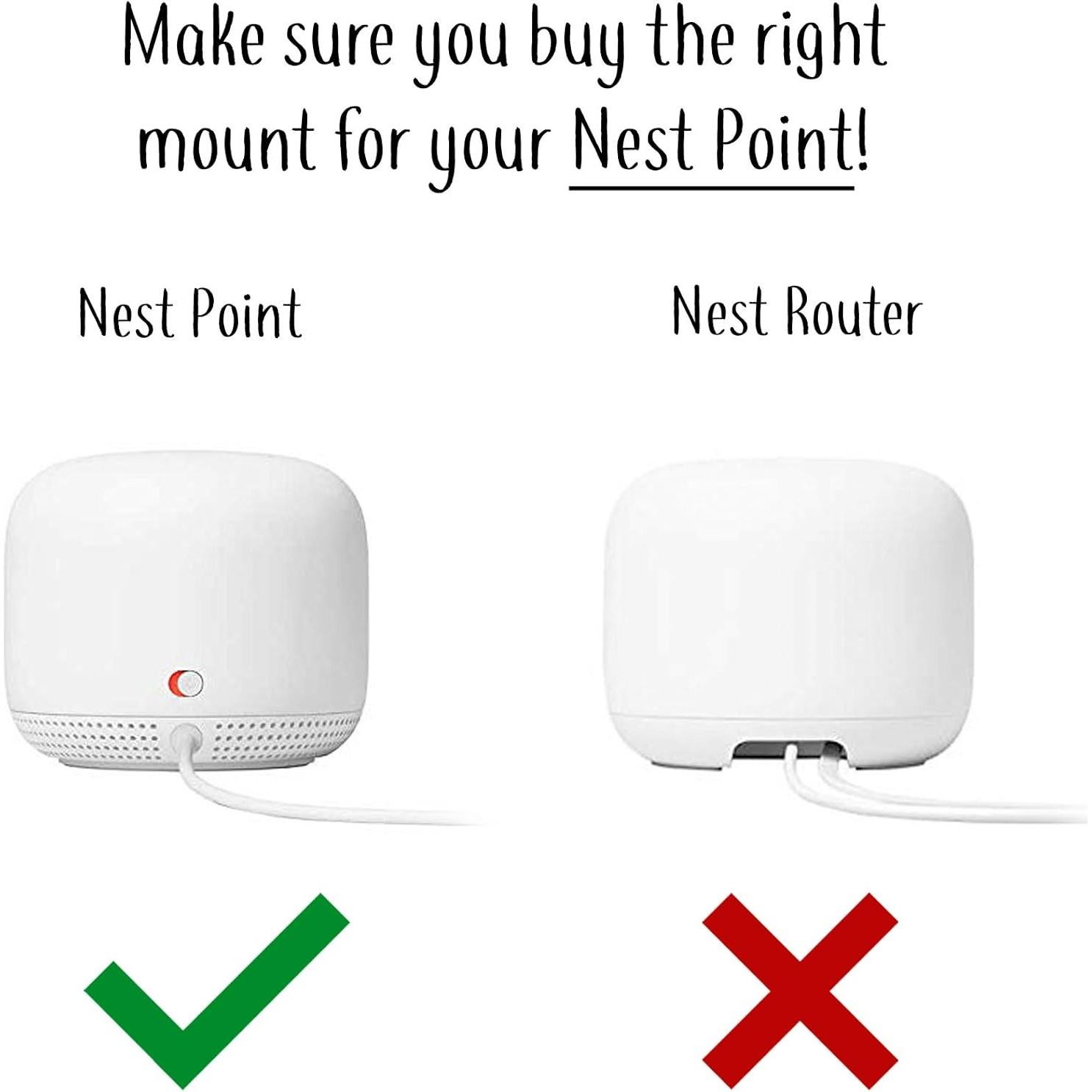 Soporte de Enchufe Mount Genie para Google Nest WiFi Point - Blanco