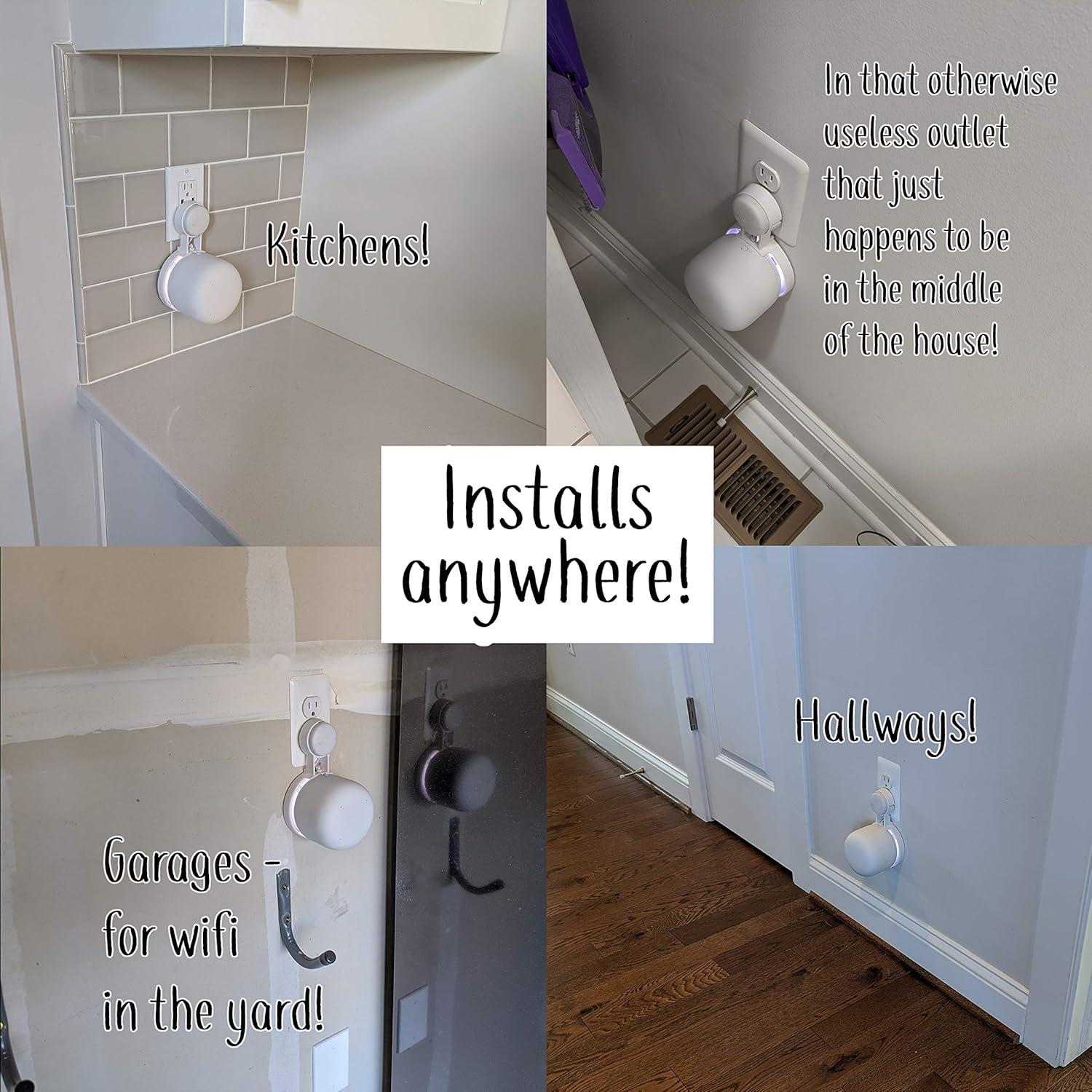 Soporte de Enchufe Mount Genie para Google Nest WiFi Point - Blanco