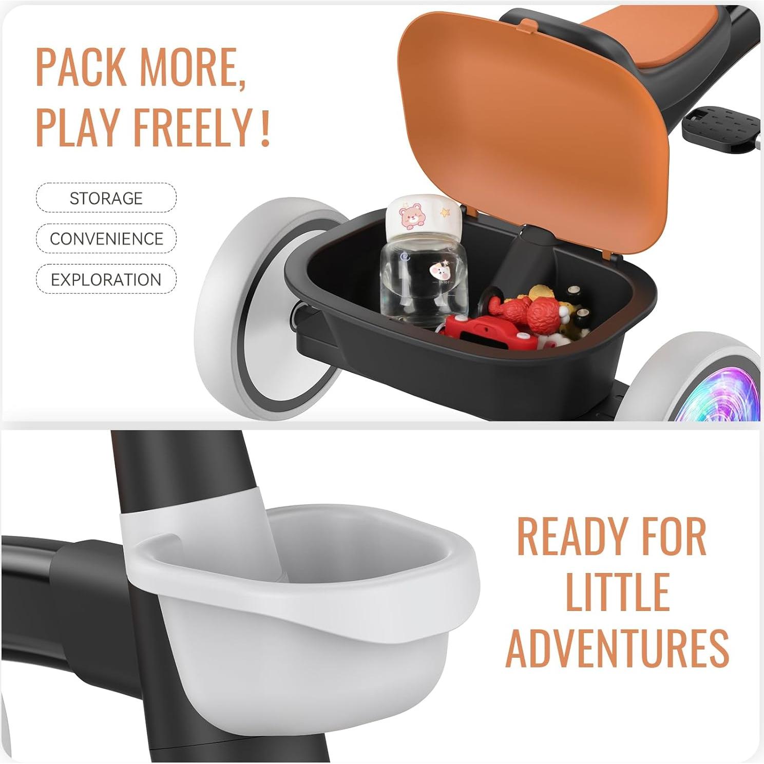 Triciclo SEREED Colorido para Niños 2 a 5 Años Ajustable