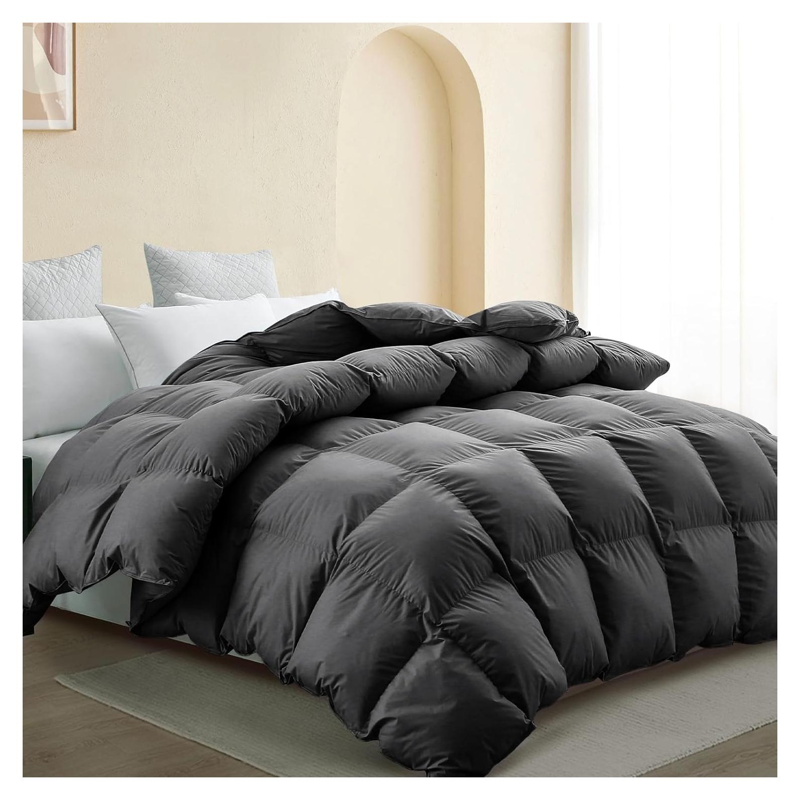 Edredón de Plumas King SNOWMAN 75% Plumón Gris Oscuro 2.72kg