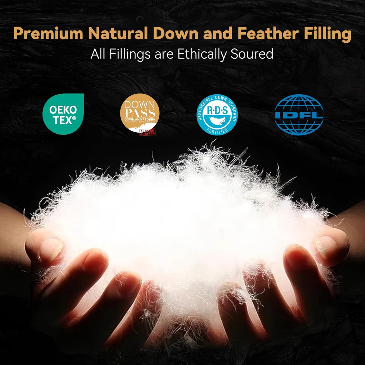 Edredón de Plumas King SNOWMAN 75% Plumón Gris Oscuro 2.72kg