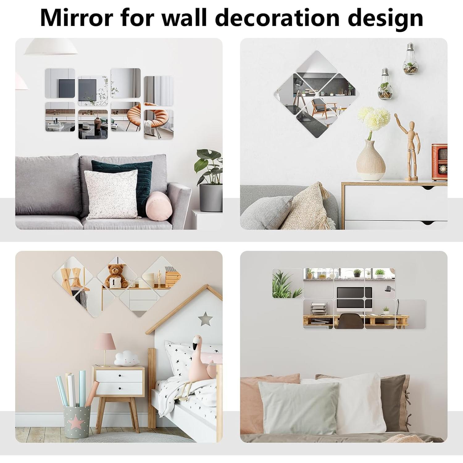 Calcomanías de Pared Shiftshade - Espejos Irrompibles 20x20 cm