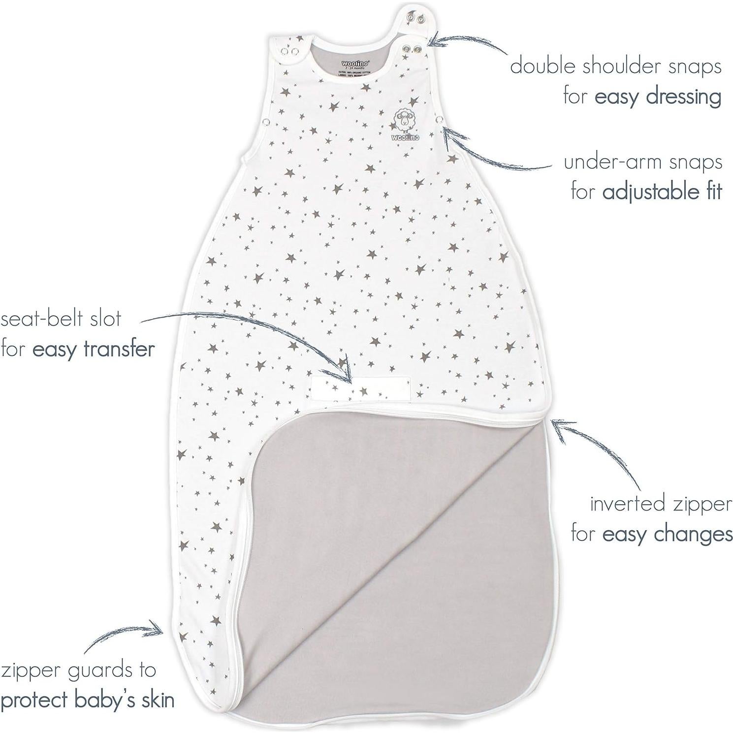 Saco de Dormir Woolino 4 Estaciones 2-4 Años Lana Merino