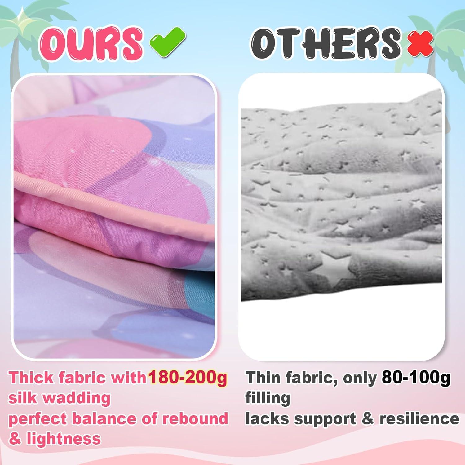 Colchoneta para Siesta Biubee Sirena 139.7x106.68cm Rosa