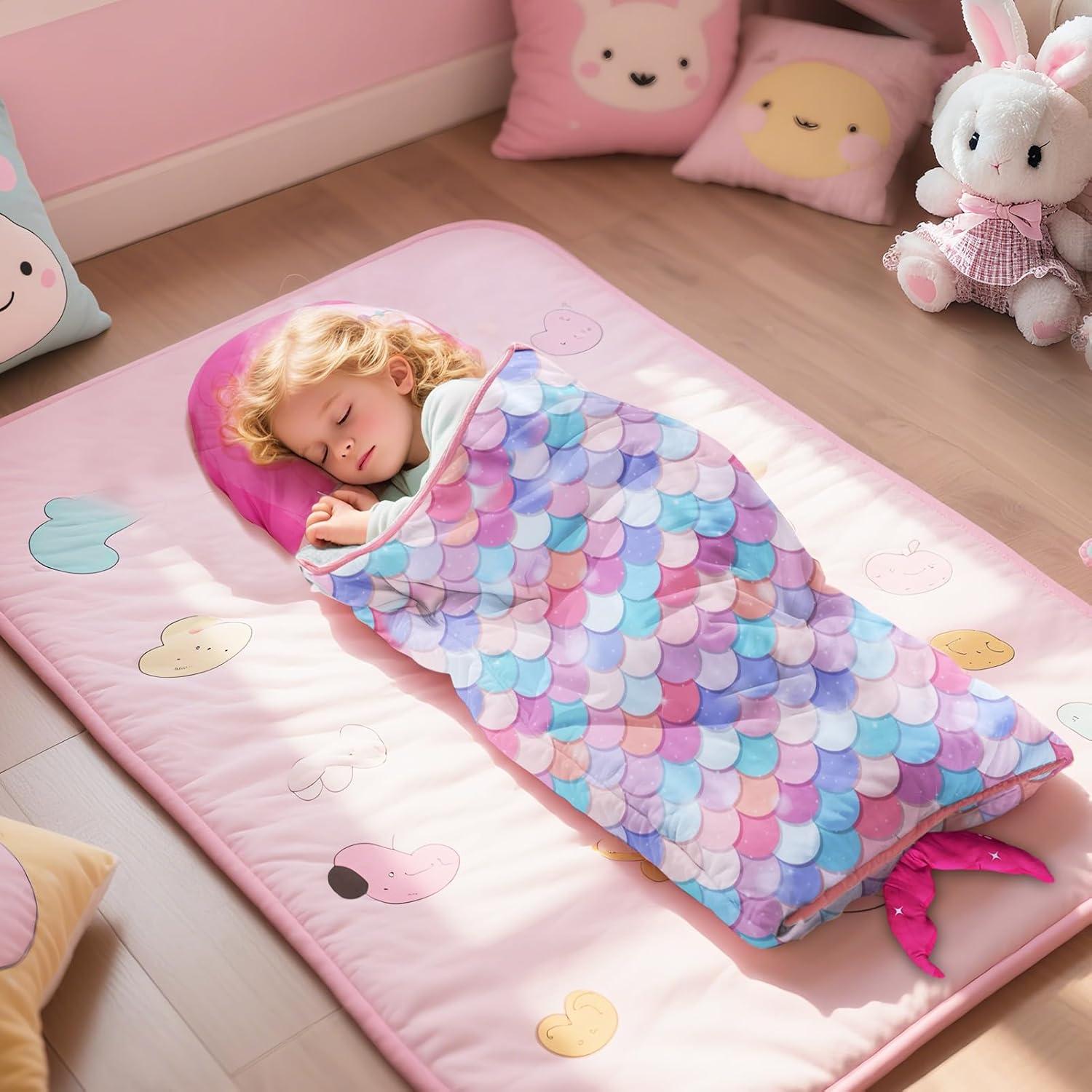 Colchoneta para Siesta Biubee Sirena 139.7x106.68cm Rosa