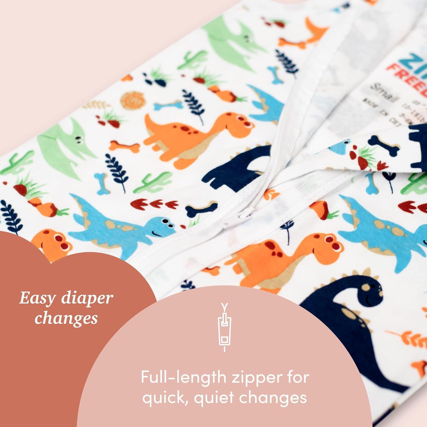 Manta Swaddle SleepingBaby Zippy Freedom Dino Pequeño 3-6 Meses