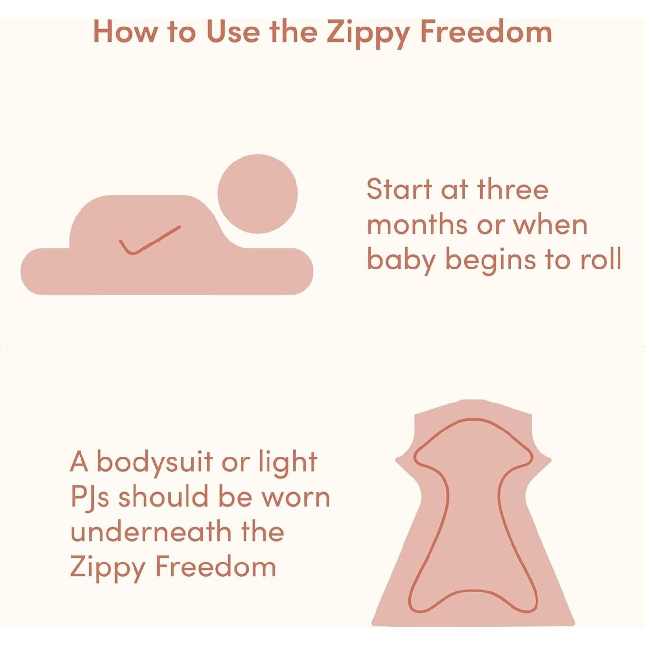 Manta Swaddle SleepingBaby Zippy Freedom Dino Pequeño 3-6 Meses