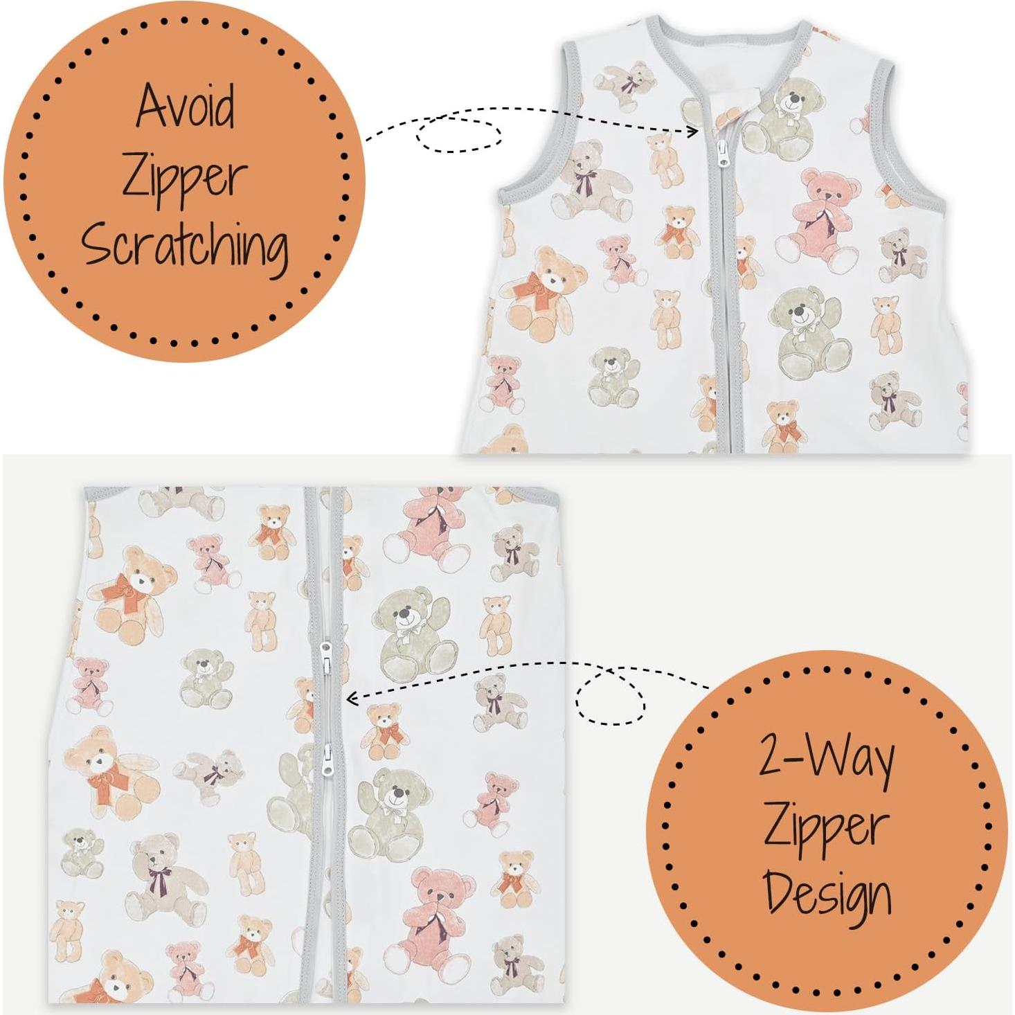 Saco de Sueño LollyBanks Osito Algodón Orgánico 0-6 Meses