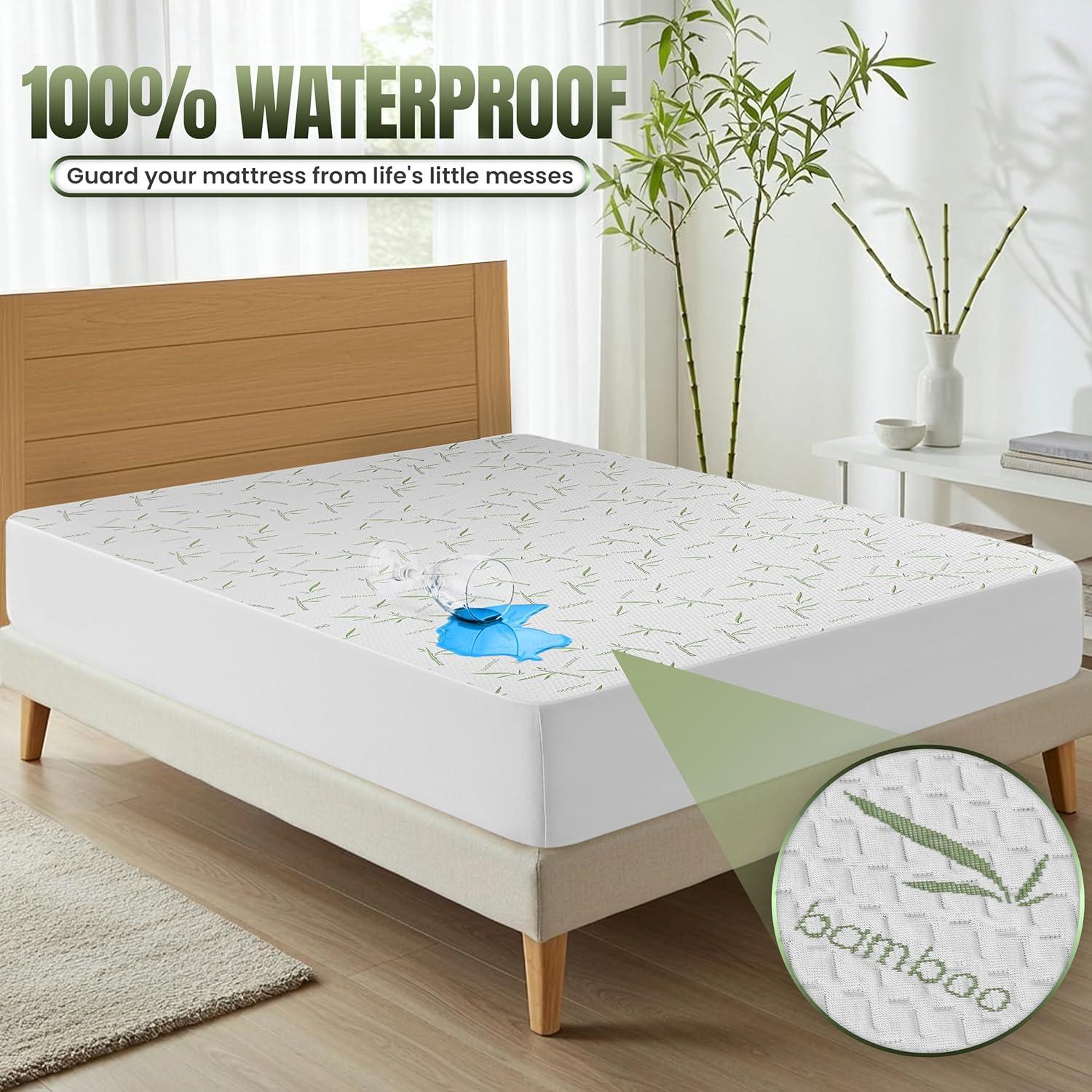 Protector de Colchón Impermeable Utopia Bedding Individual 99x191cm