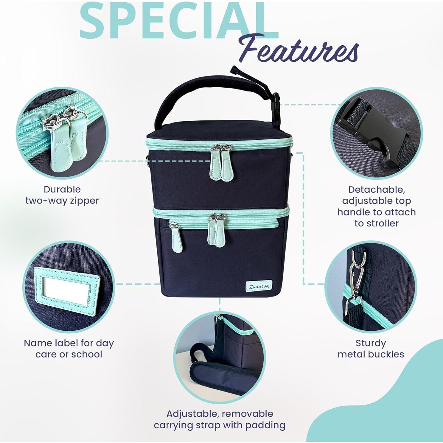 Bolsa Enfriadora de Leche Materna Luxuroo COOL Marino