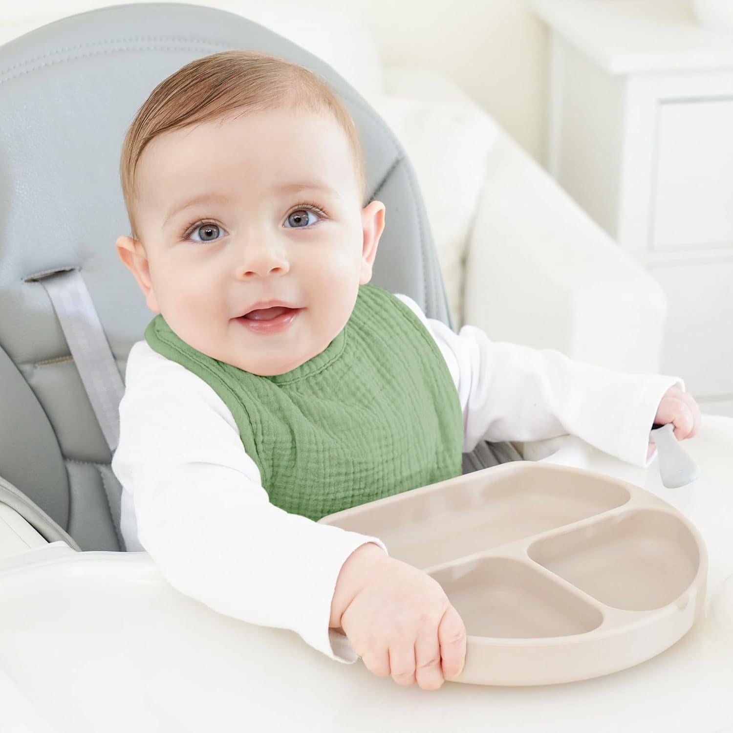 Baberos de Muselina Bearmoss 100% Algodón 10 Piezas Bebé