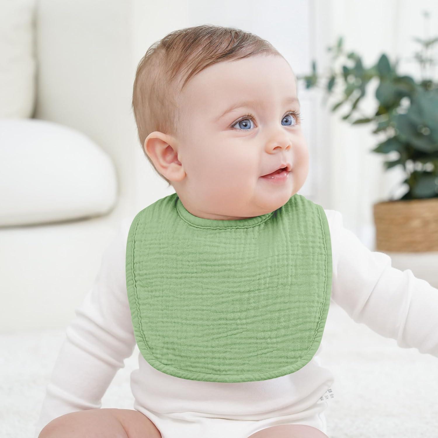 Baberos de Muselina Bearmoss 100% Algodón 10 Piezas Bebé