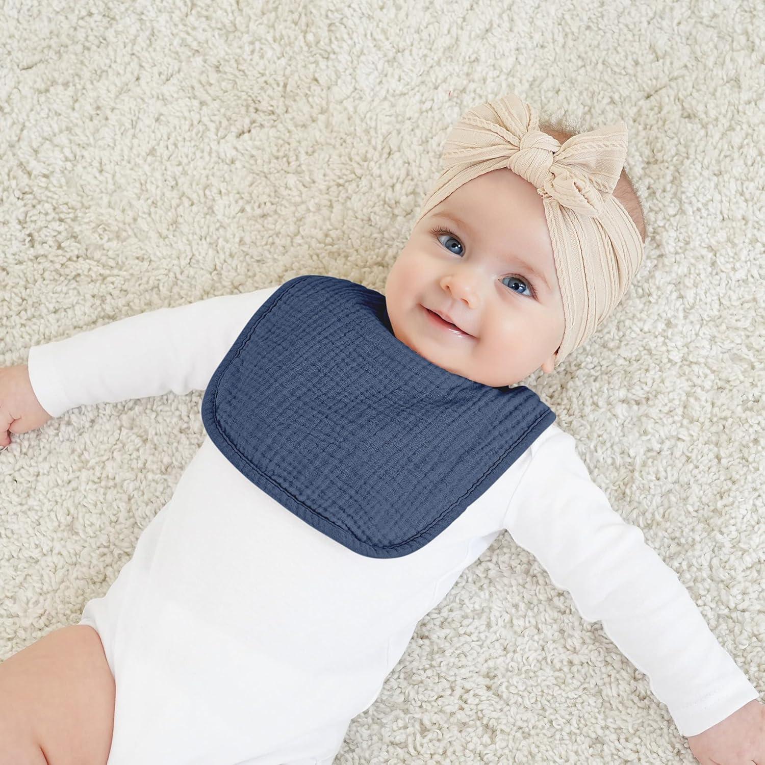 Baberos de Muselina Bearmoss 100% Algodón 10 Piezas Bebé