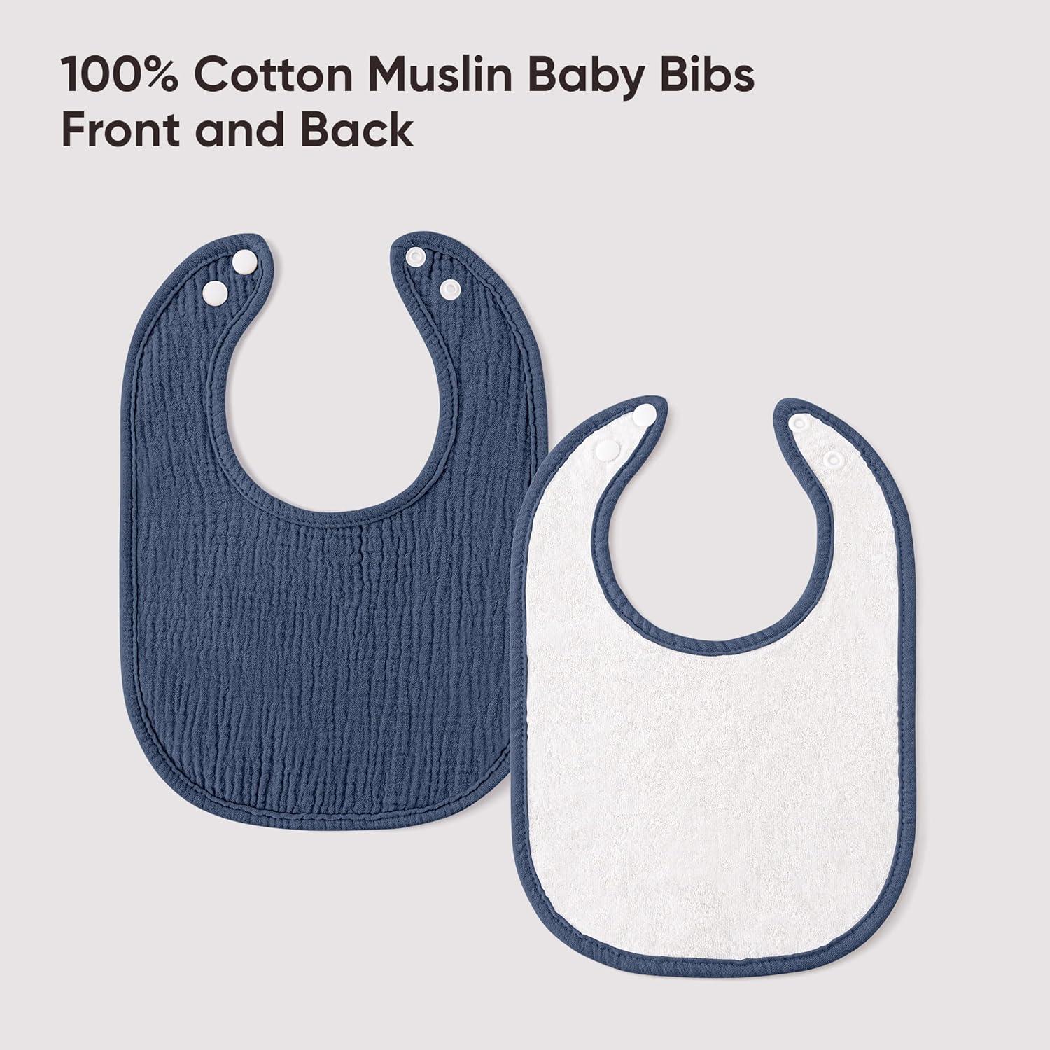 Baberos de Muselina Bearmoss 100% Algodón 10 Piezas Bebé