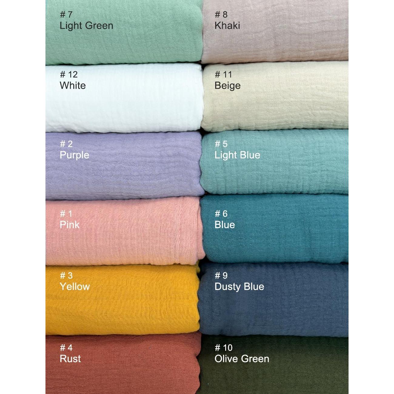 Sábanas para cuna ZURLEFY 81x41cm Algodón Muselina Azul