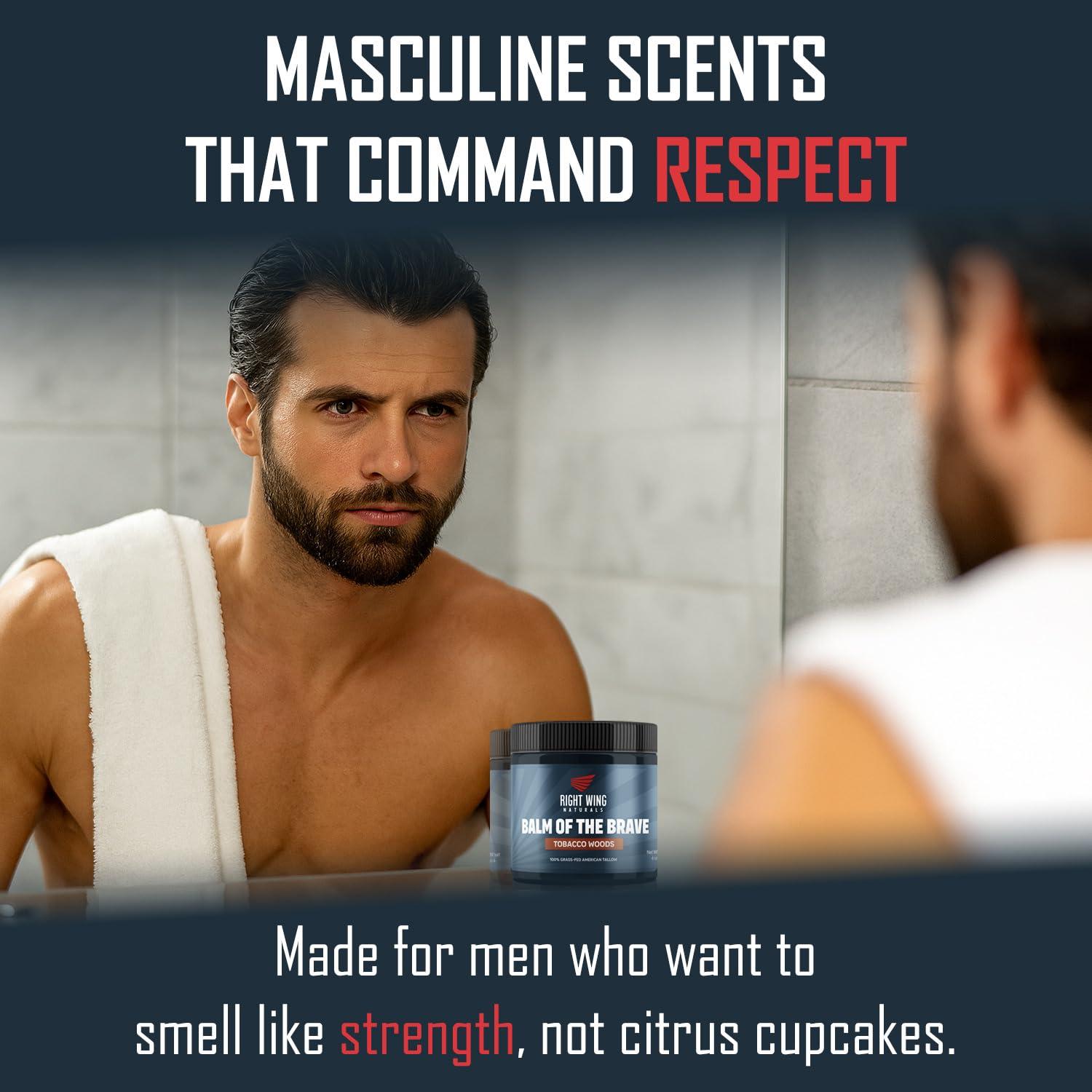 Bálsamo Hidratante de Grasa de Res Right Wing Naturals 113g Maderas de Tabaco