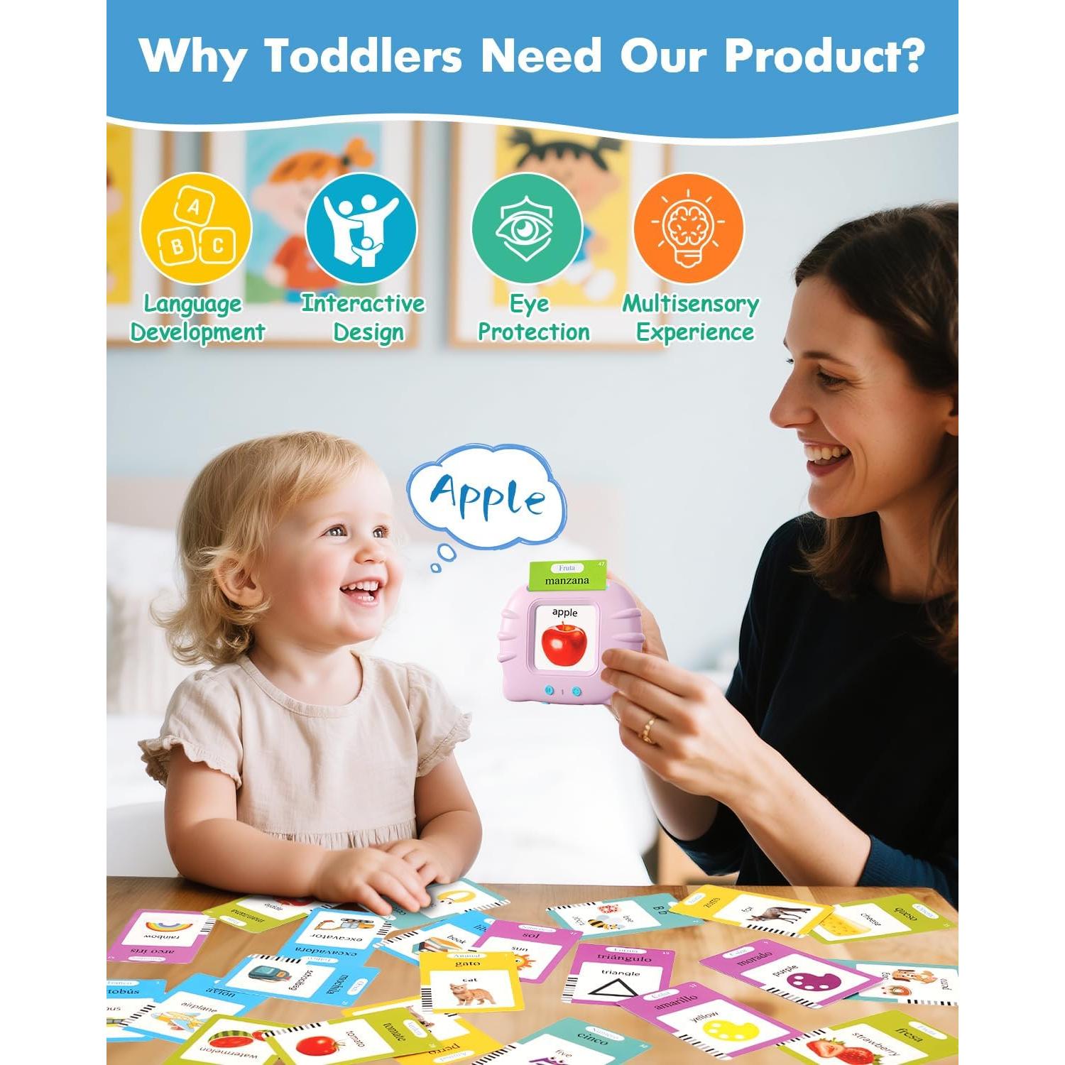 Tarjetas Flash Hablantes 510 Palabras Winnrok - Español/Inglés