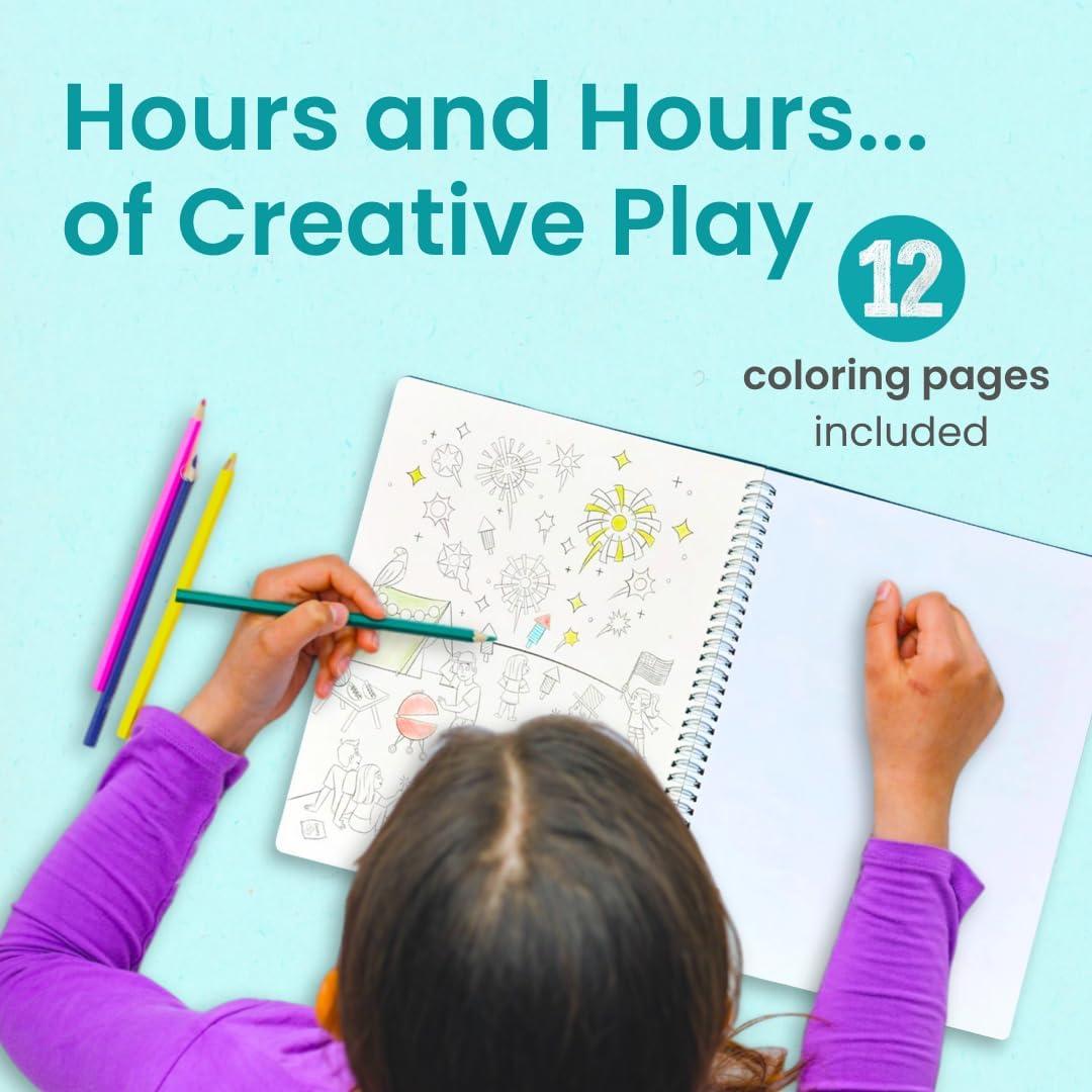 Libro de Pegatinas y Colorear CUPKIN 12 Meses 500 Pegatinas