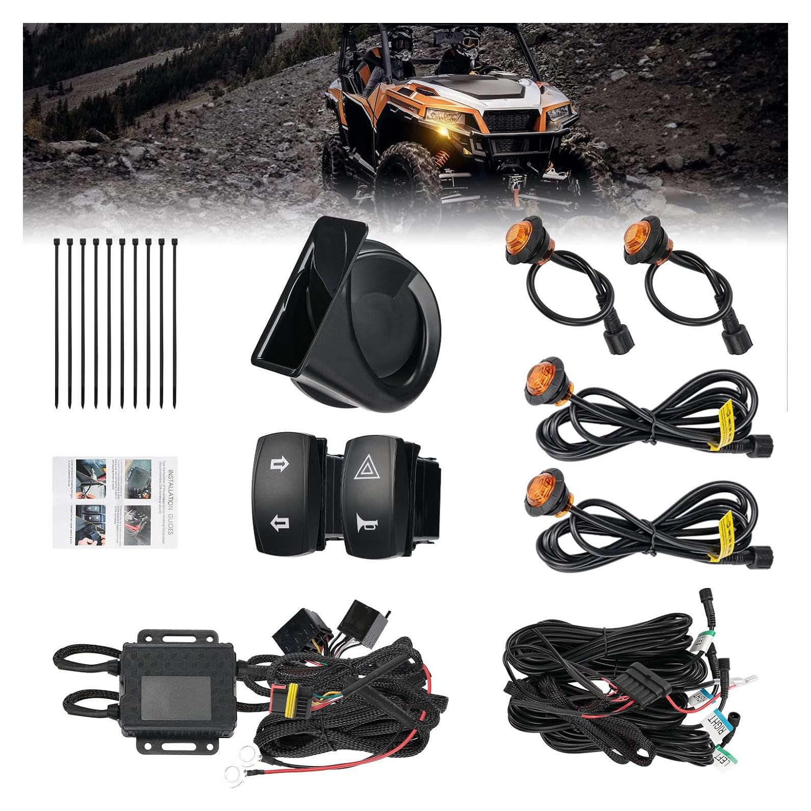 KEMIMOTO Kit de Señalización UTV con Claxon y Luz Ámbar