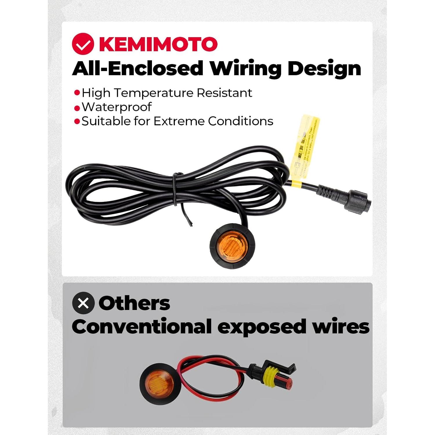 KEMIMOTO Kit de Señalización UTV con Claxon y Luz Ámbar