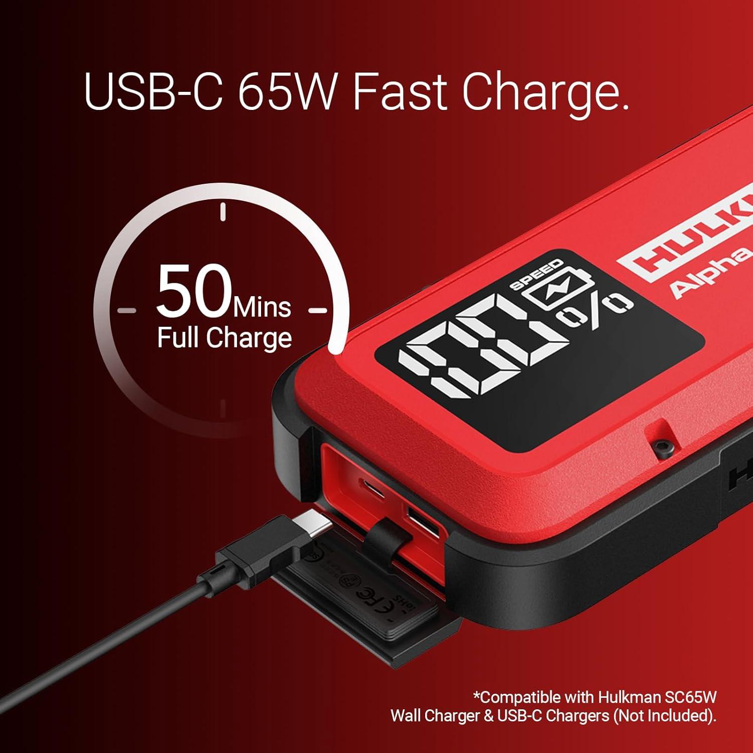 Arrancador de Batería Hulkman Alpha 1250A 44.4Wh Portátil