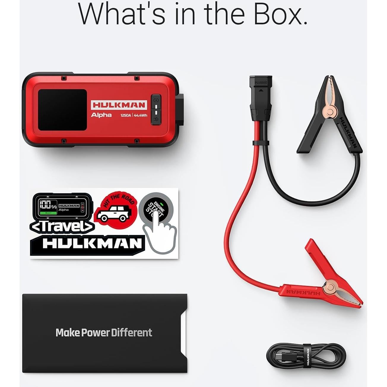 Arrancador de Batería Hulkman Alpha 1250A 44.4Wh Portátil