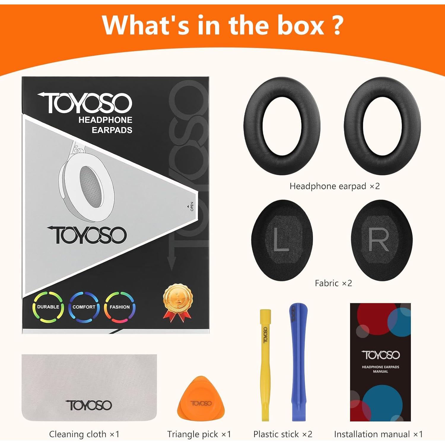 Almohadillas de Reemplazo Toyoso para Auriculares Bose QC45 QC35