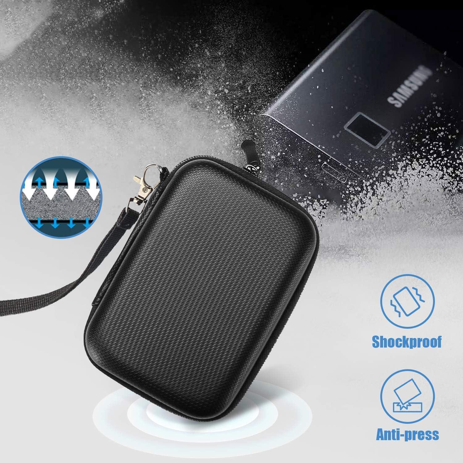 Funda ProCase EVA para SSD Samsung T7 Touch 500GB 1TB 2TB - Negro