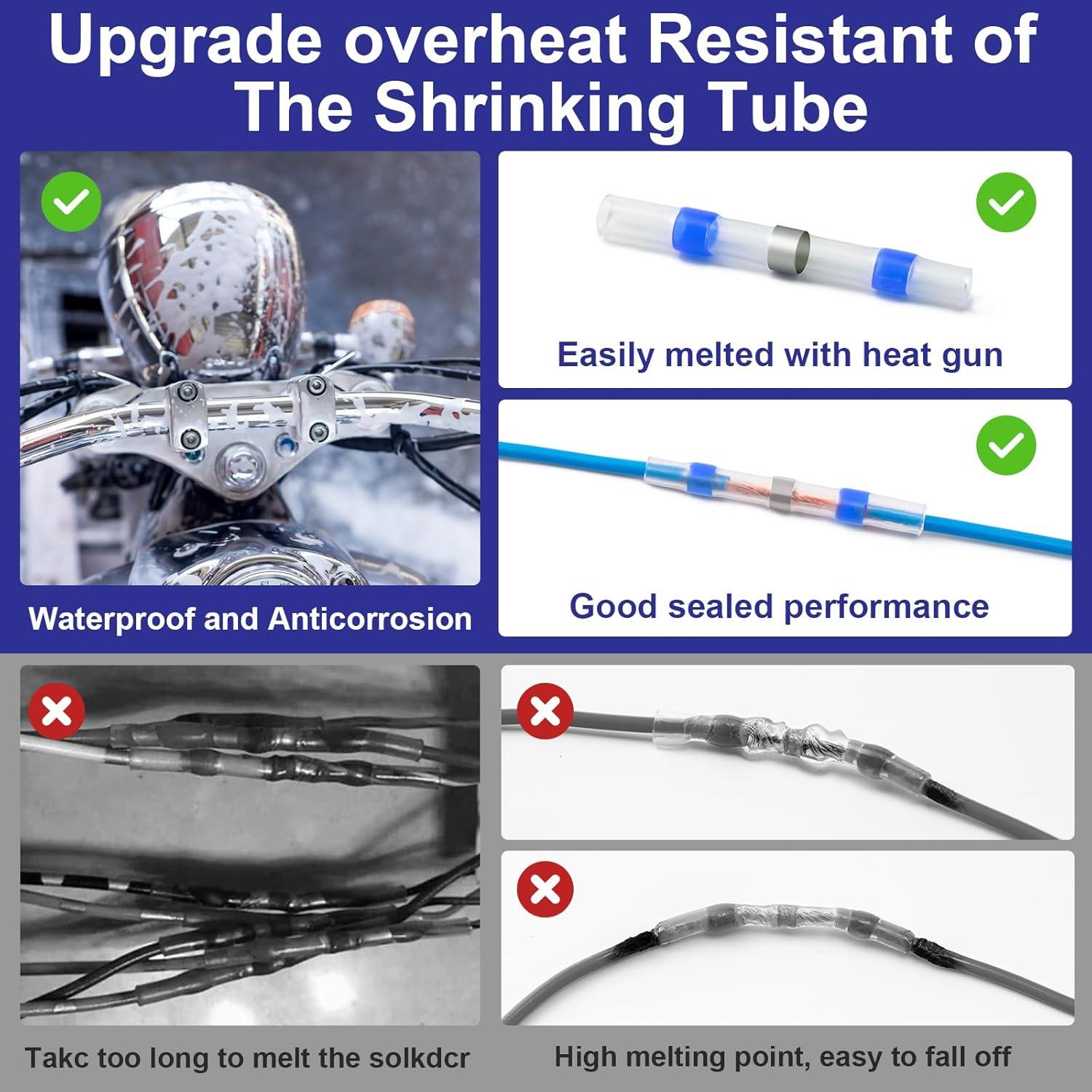 Kit de Conectores de Cable Termoretráctiles Husfunov 200PCS