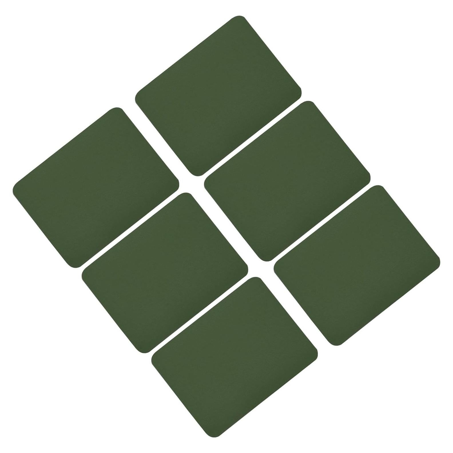 Parche de Tela para Planchar MECCANIXITY 6Pcs Verde Militar 12.4x9.4cm