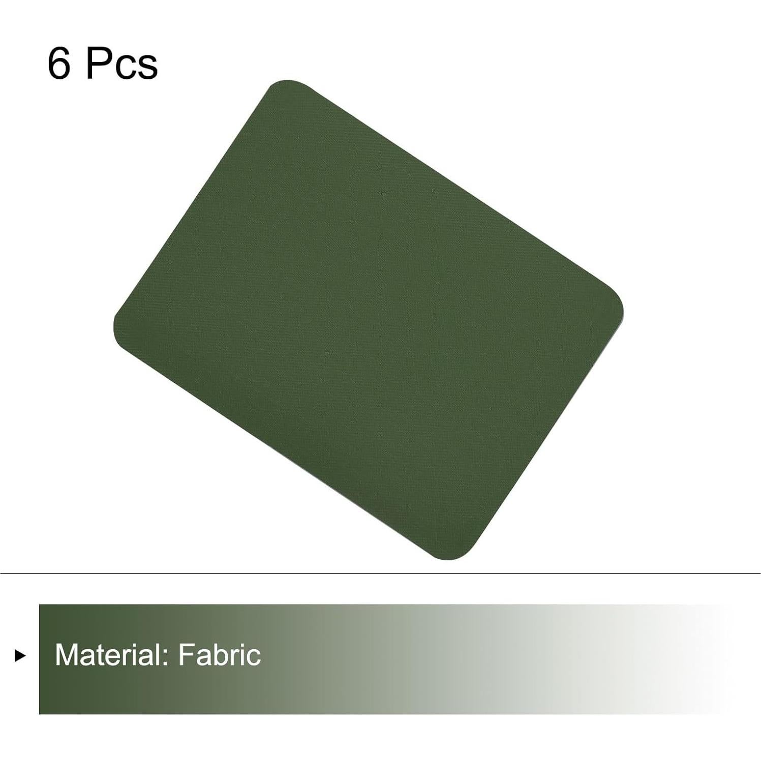 Parche de Tela para Planchar MECCANIXITY 6Pcs Verde Militar 12.4x9.4cm