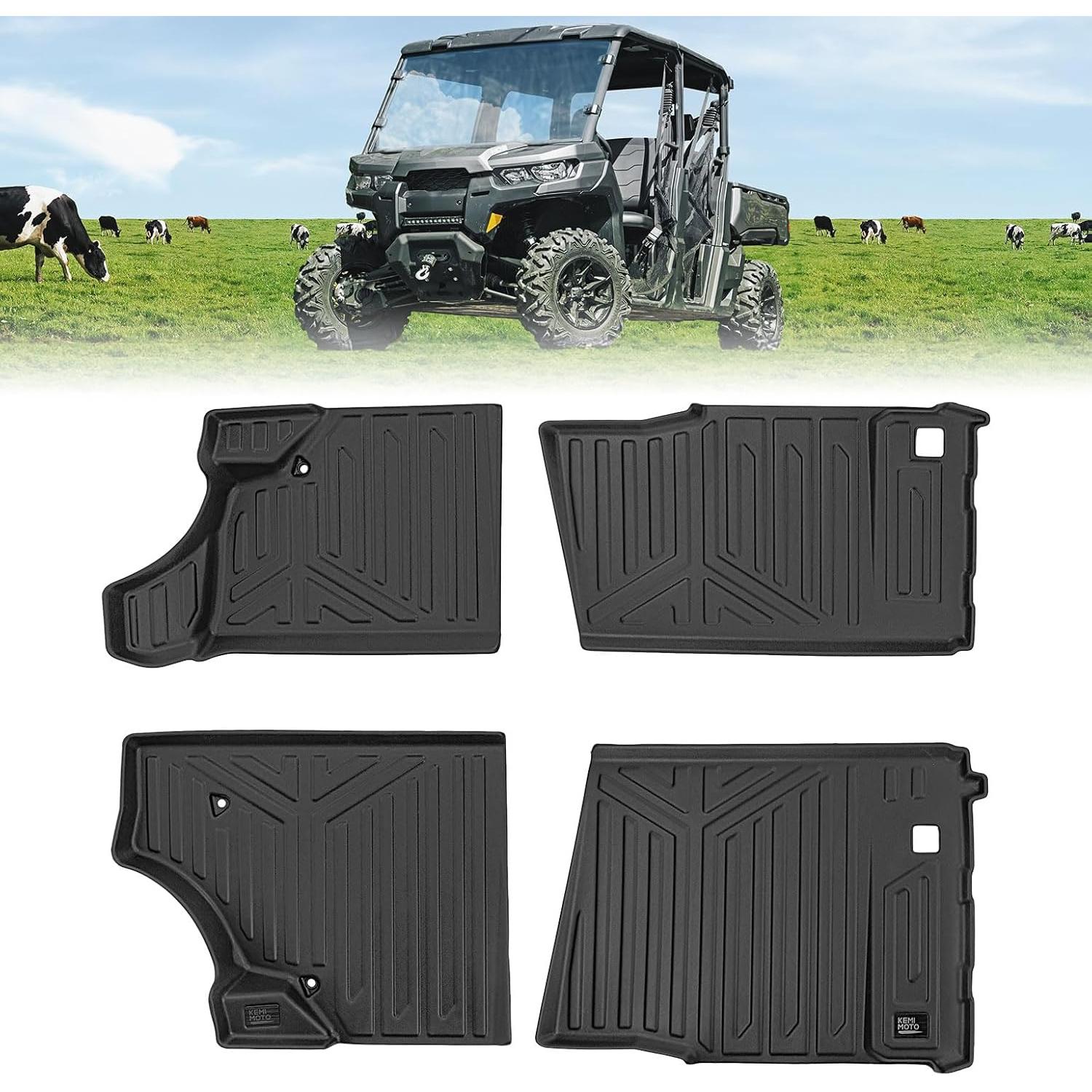 KEMIMOTO Alfombrillas de Piso 4 Piezas para Can-Am Defender