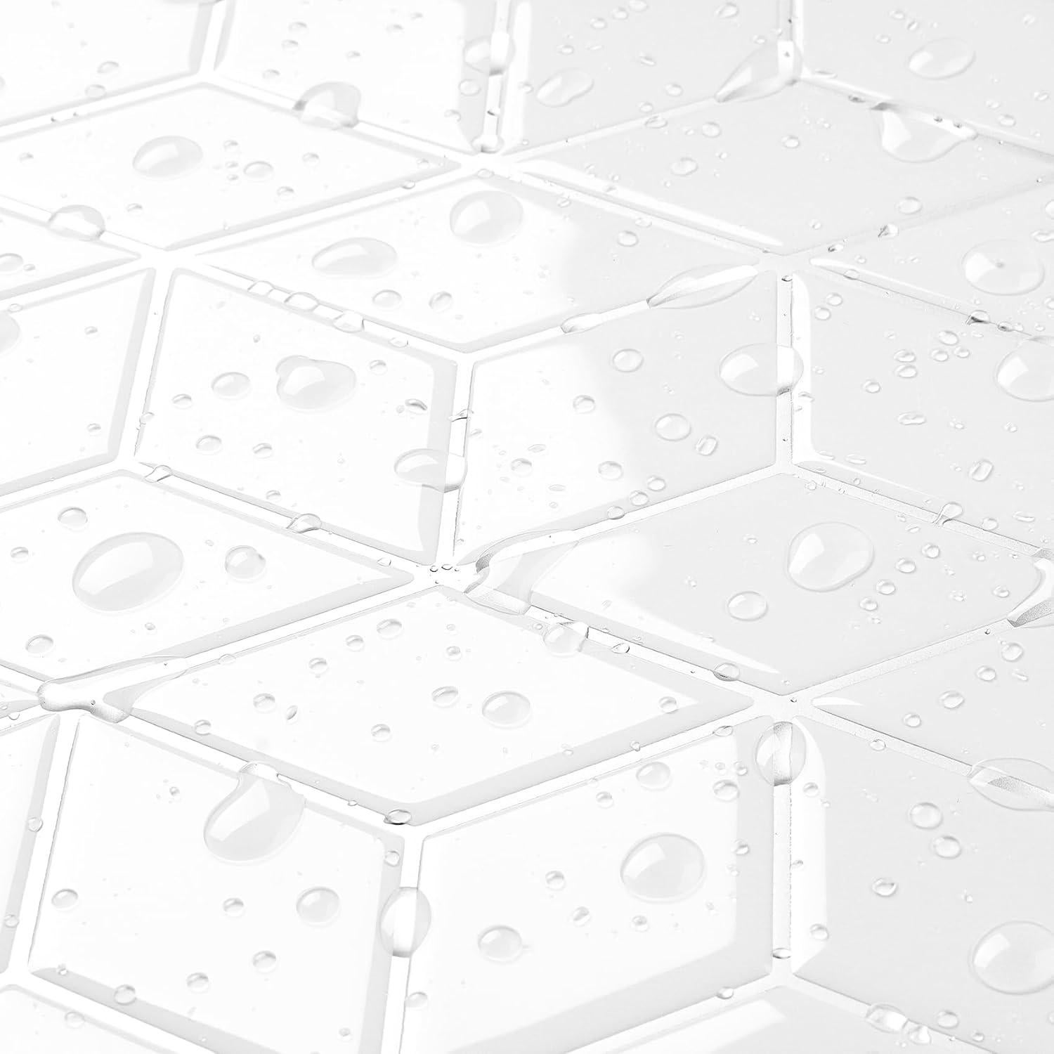 Azulejos Autoadhesivos Livelynine 4 Piezas Blanco Geométrico 30.48x30.48 cm