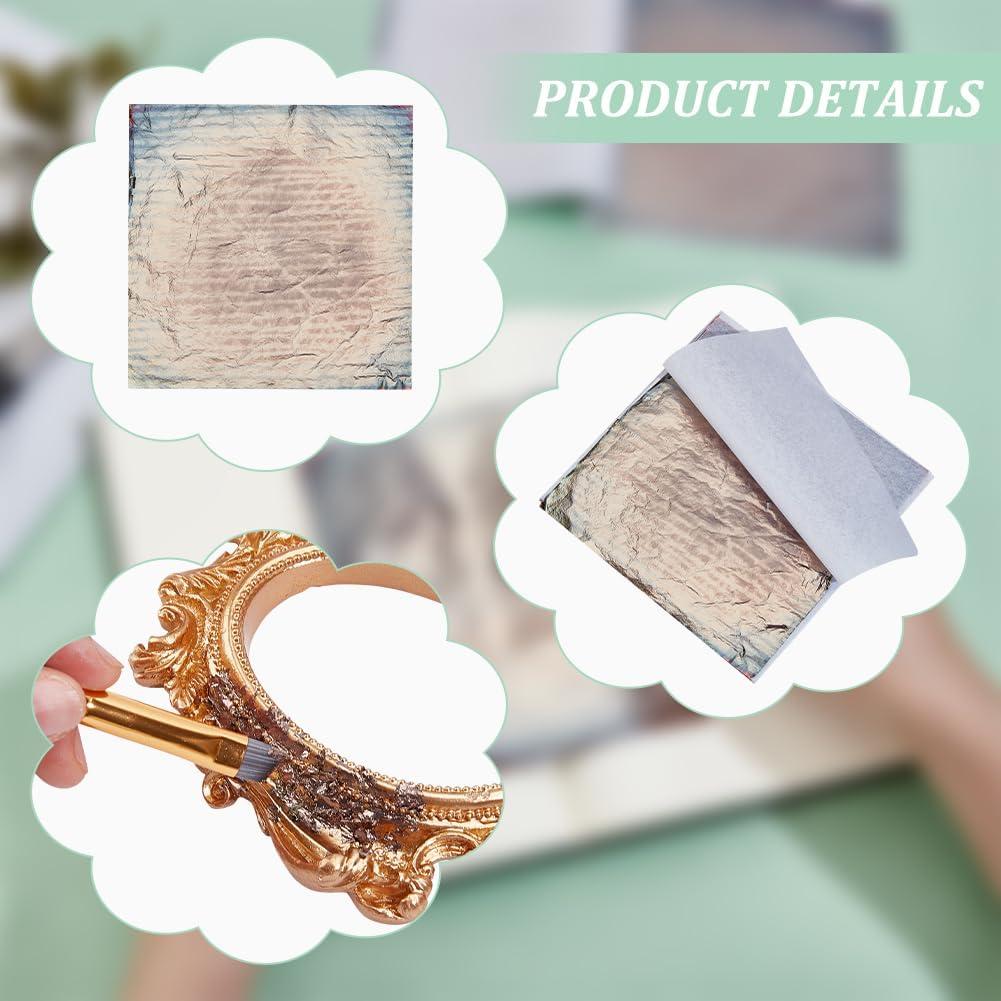 Hojas de Oro Antiguo MAYJOYDIY 50 Pcs 14x13.7 cm Manualidades