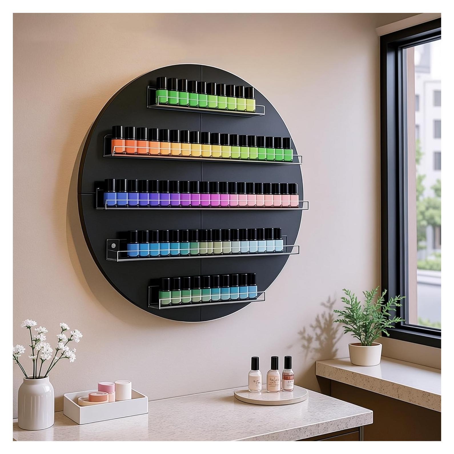 Organizador de Esmaltes de Uñas HolaiNail 5 Niveles Negro