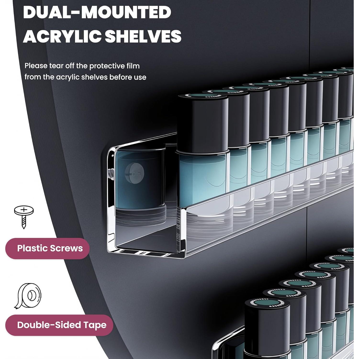 Organizador de Esmaltes de Uñas HolaiNail 5 Niveles Negro