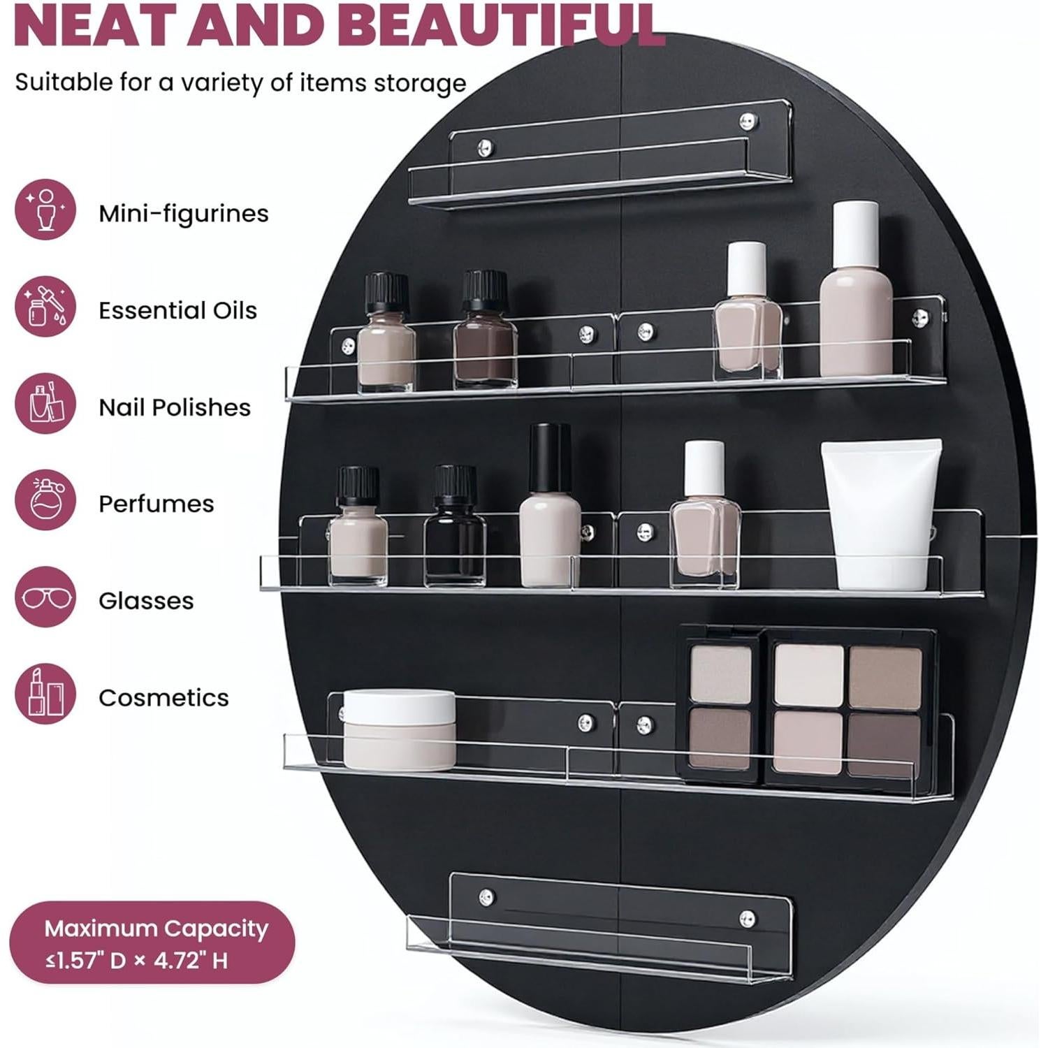 Organizador de Esmaltes de Uñas HolaiNail 5 Niveles Negro
