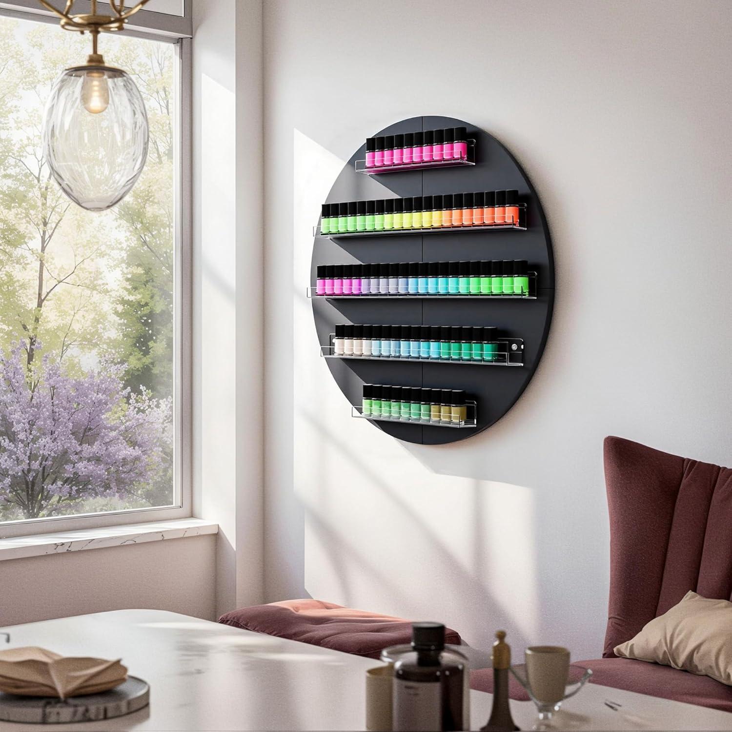 Organizador de Esmaltes de Uñas HolaiNail 5 Niveles Negro