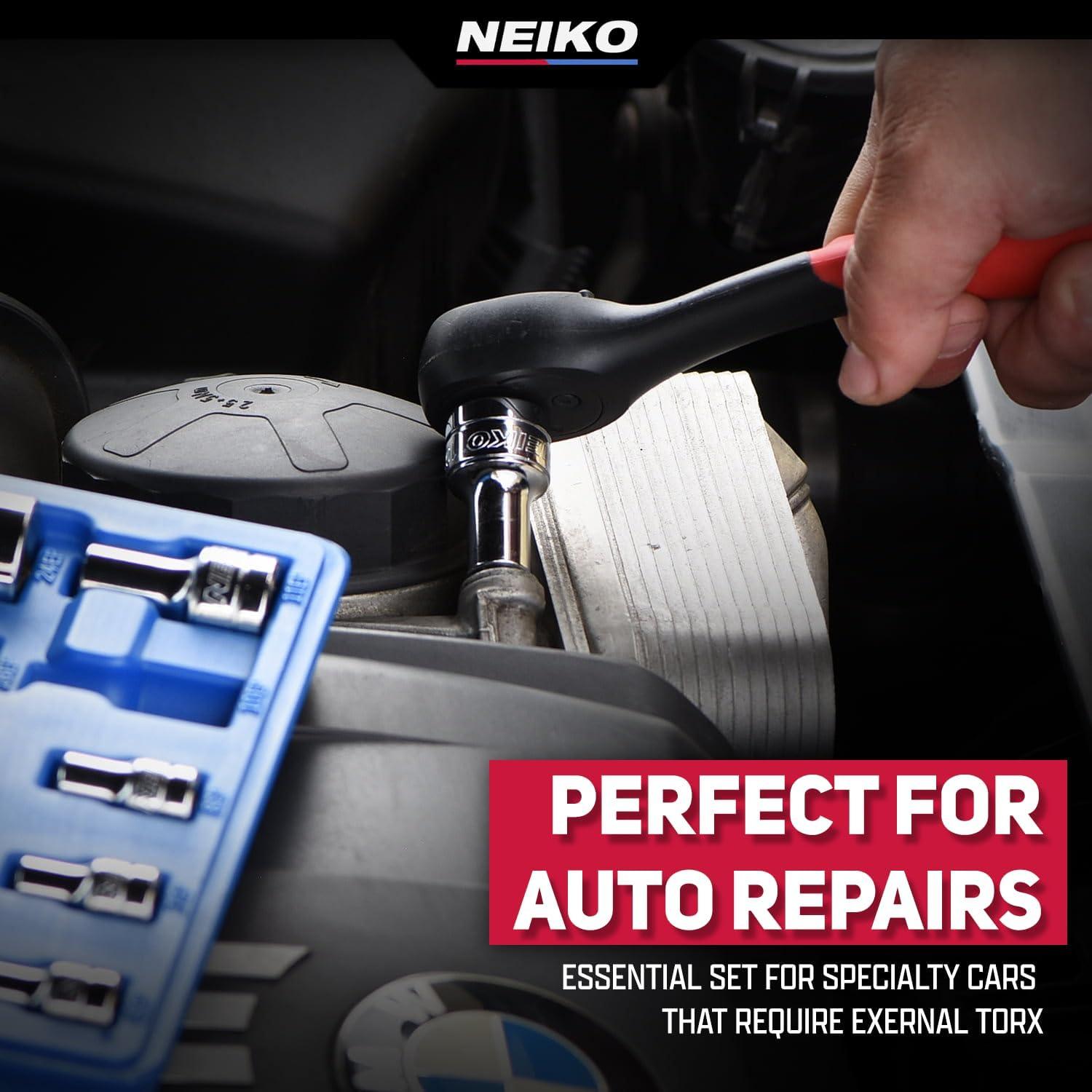 Juego de Enchufes Torx Plus Externos Neiko 10 Piezas